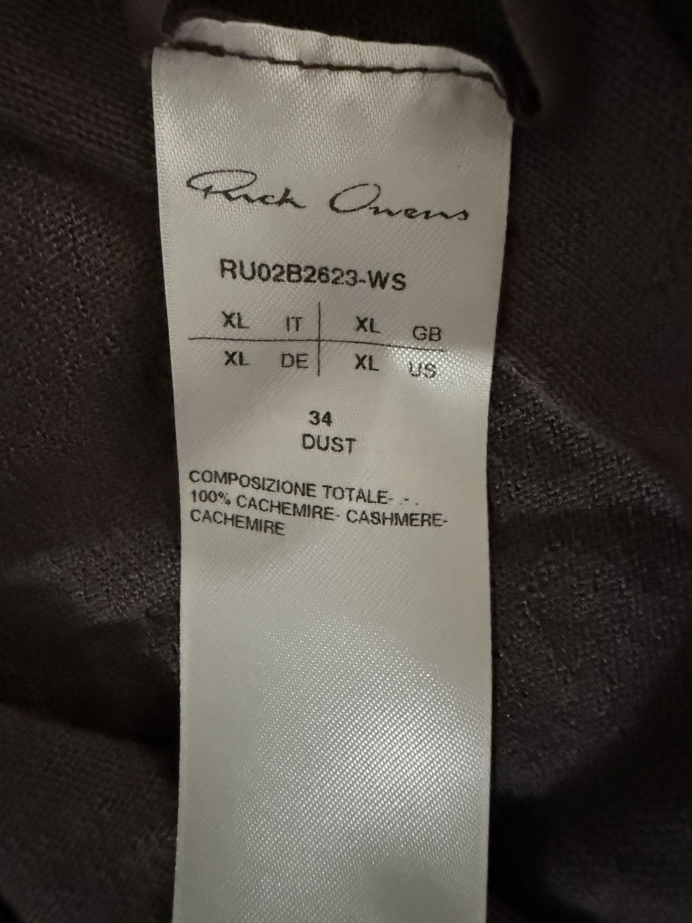 Rick Owens Cashmere Light Sweater Hoodie Size US XL / EU 56 / 4 - 13 Thumbnail
