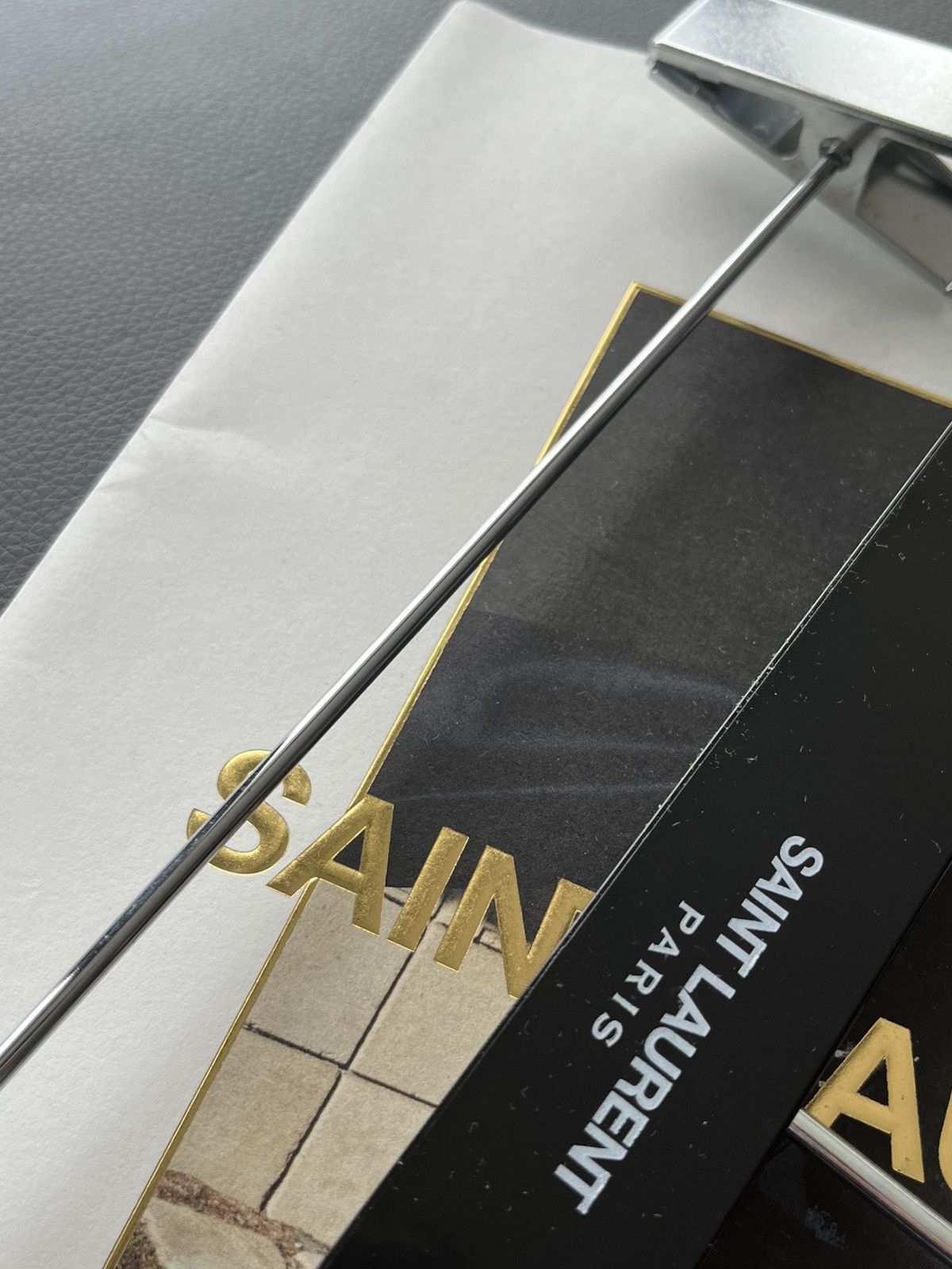 Saint Laurent Paris × Yves Saint Laurent Hard to find - Saint Laurent Official Logo Denim Hanger Size ONE SIZE - 4 Thumbnail