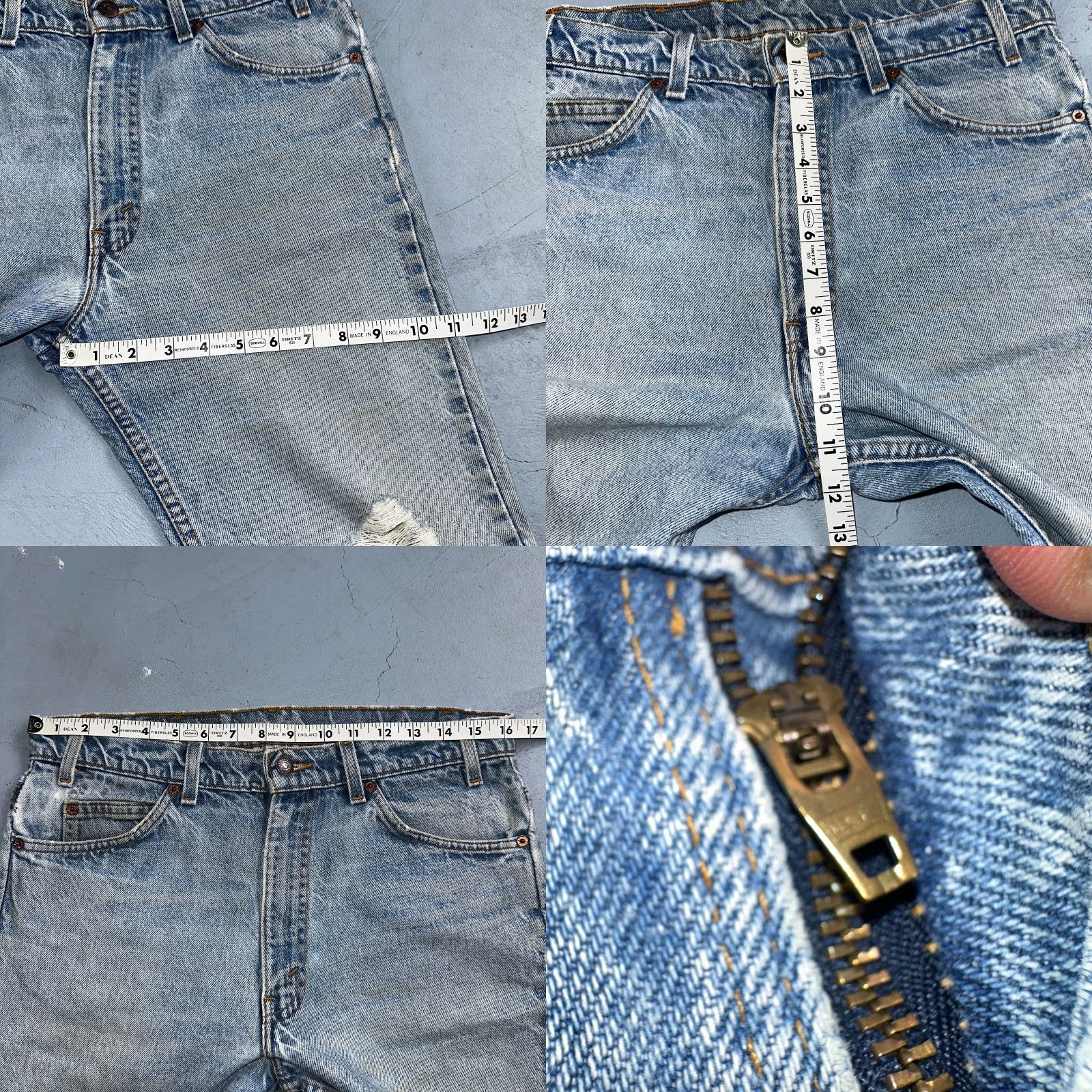 Levi's VINTAGE Levi's 517 Jeans Bootcut 80s USA Orange Tab Blue Denim 32x29 Mens Size US 32 / EU 48 - 8 Thumbnail