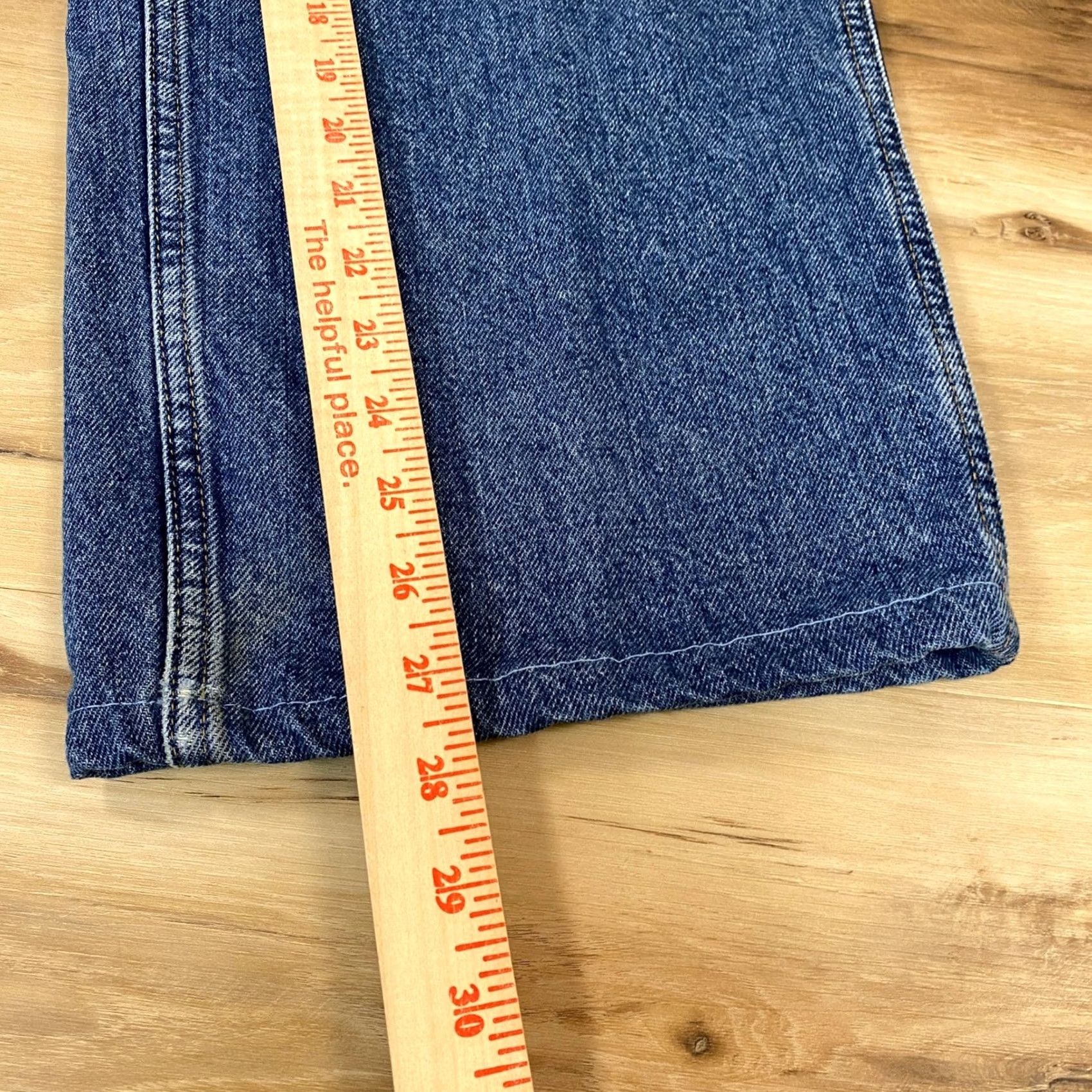 Tommy Hilfiger VINTAGE Tommy Hilfiger Jeans Mens Wide-Leg 30x27.5 Denim Blue 90s Y2K Carpenter Workwear Hip Hop Skate Baggy Relazed Fit Mens Size US 30 / EU 46 - 5 Thumbnail