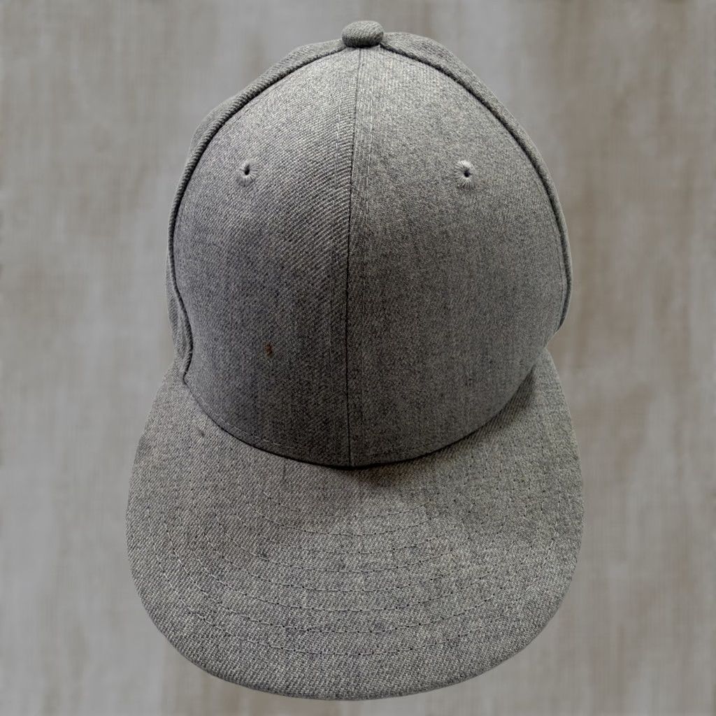 New Era VINTAGE New Era 59fifty Fitted Blank Baseball Hat Gray 7 1/8 Mens Wool Cap Size ONE SIZE - 1 Thumbnail