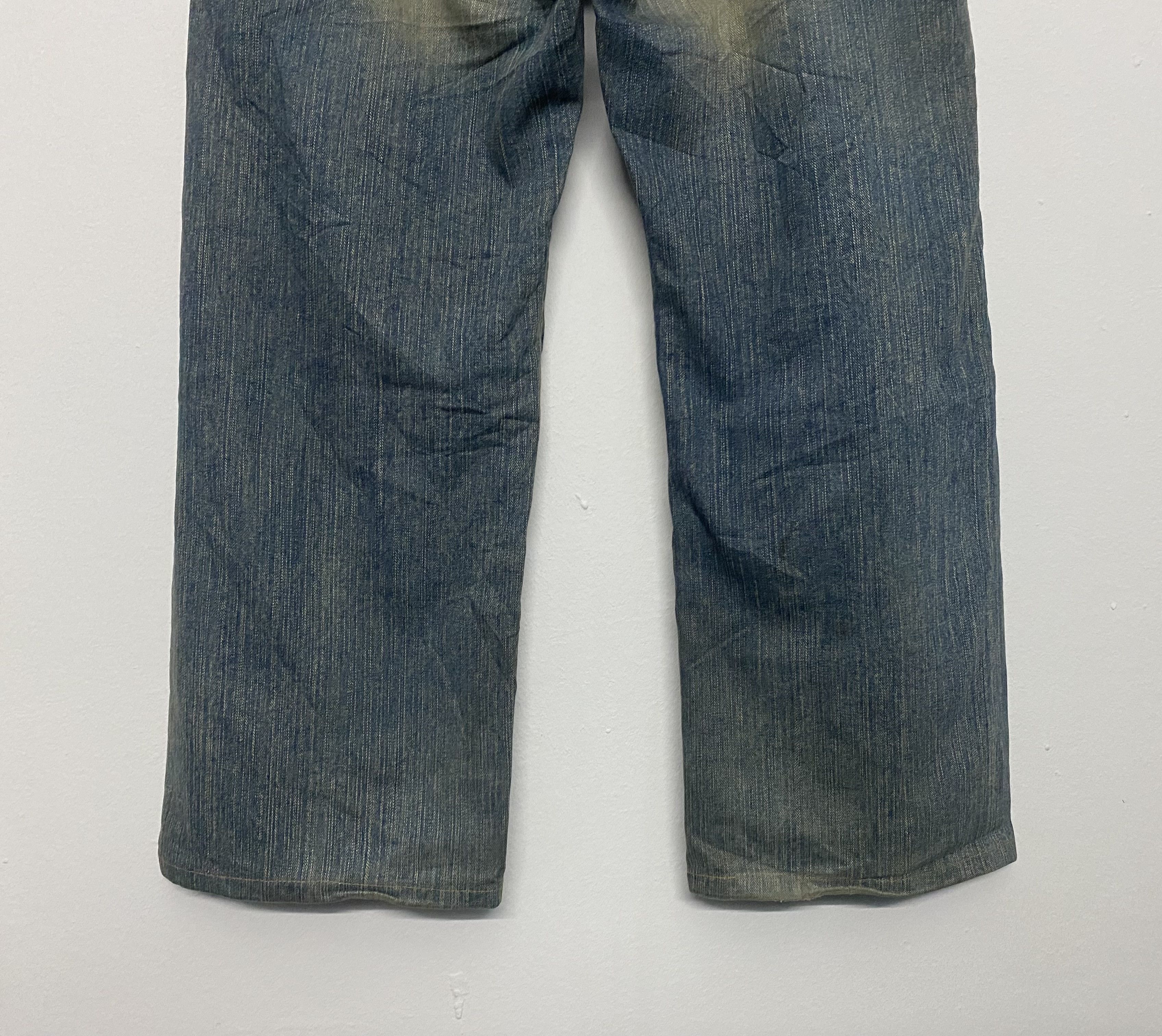 Edwin EDWIN 405XV Exclusive Model Faded Distressed Dark Wash Jeans Size US 34 / EU 50 - 7 Thumbnail