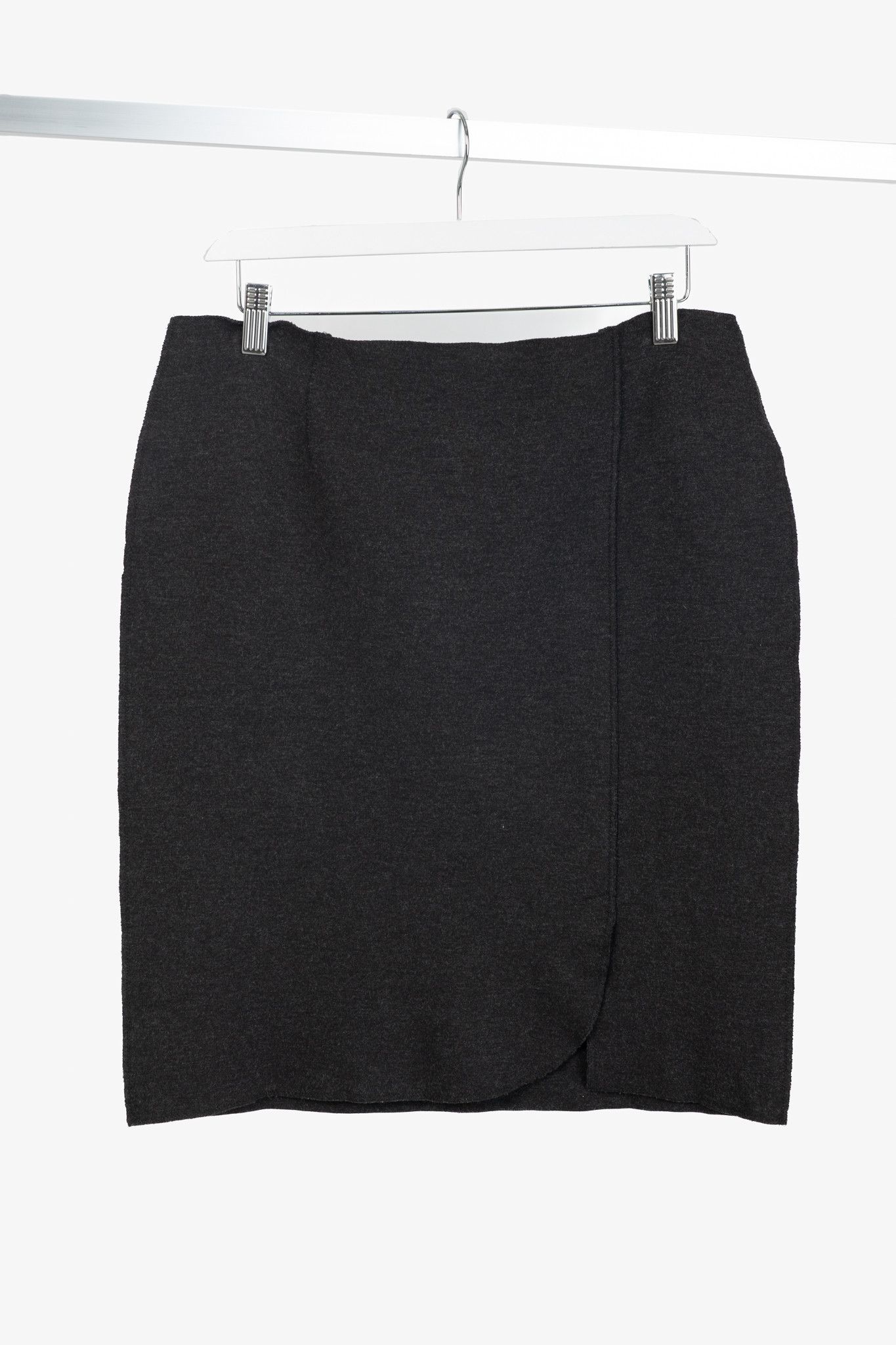 Marie Saint Pierre Marie Saint Pierre Charcoal Ponte Raw-Seam Pencil Skirt Size 32" / US 10 / IT 46 - 1 Thumbnail