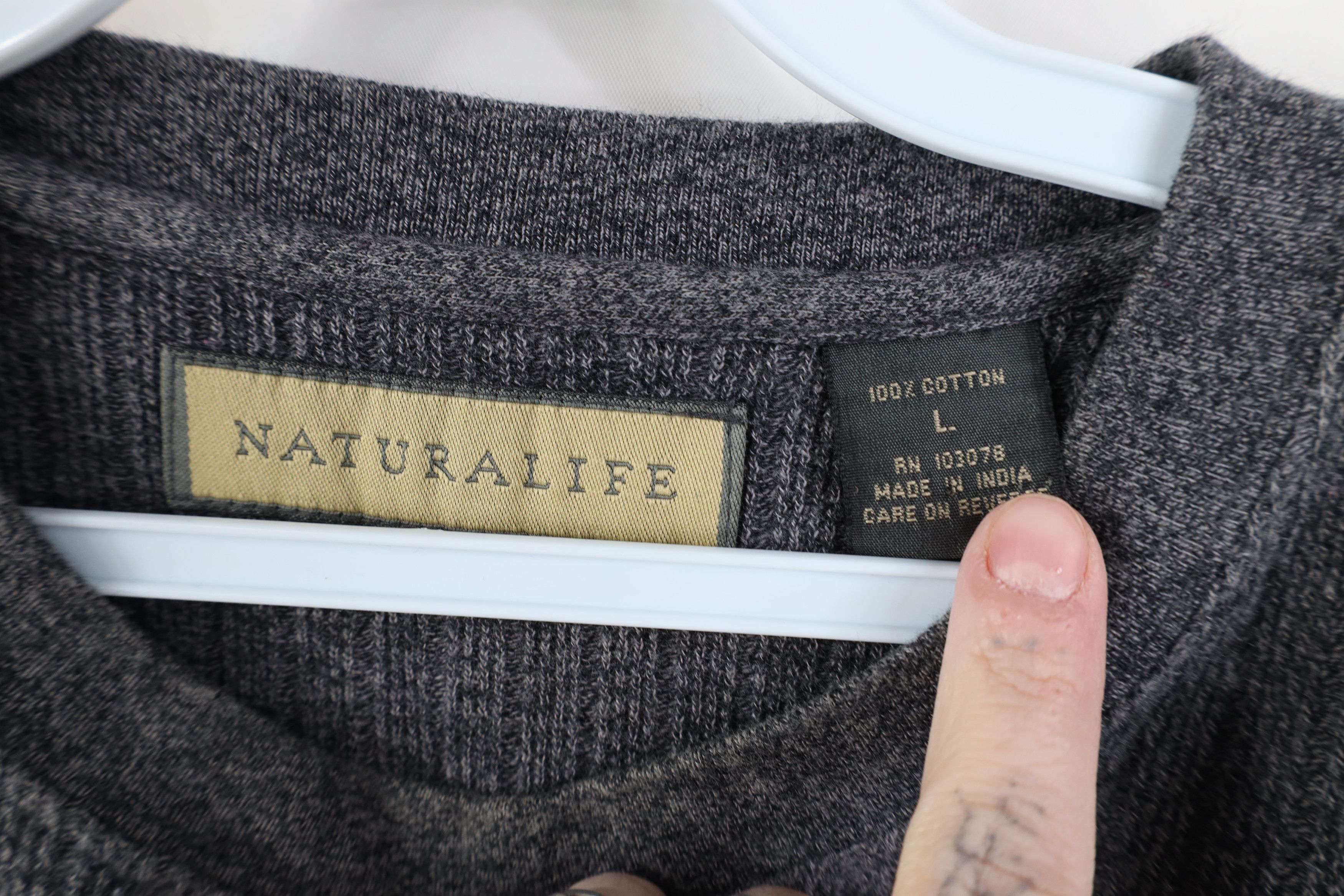 Vintage Vintage 90s Streetwear Ribbed Knit Long Sleeve T-Shirt Size US L / EU 52-54 / 3 - 7 Thumbnail