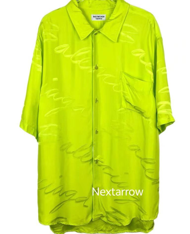 Balenciaga Balenciaga 21 logo printed collar fluorescent green short Size XS / US 0-2 / IT 36-38 - 1 Thumbnail
