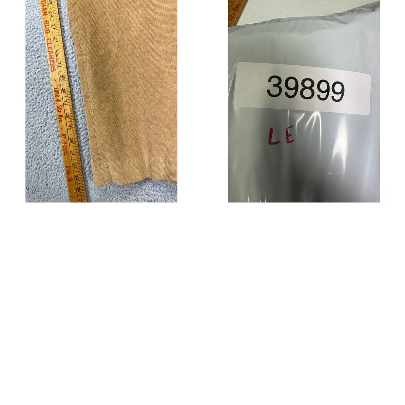 Lands' End Lands' End St. John Pants Mens 38 Tan Corduroy Traditional Fit Straight Stretch | Beige | Flat Front | 34 Inseam | Regular Size US 38 / EU 54 - 8 Thumbnail