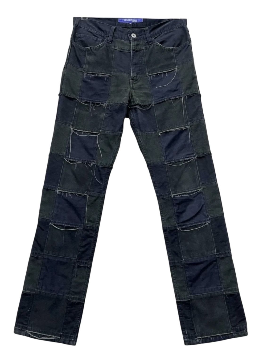 Comme des Garcons JUNYA WATANABE MANxCOMME DES GARCONS Fringe Patchwork Denim Size 28" / US 6 / IT 42 - 2 Thumbnail
