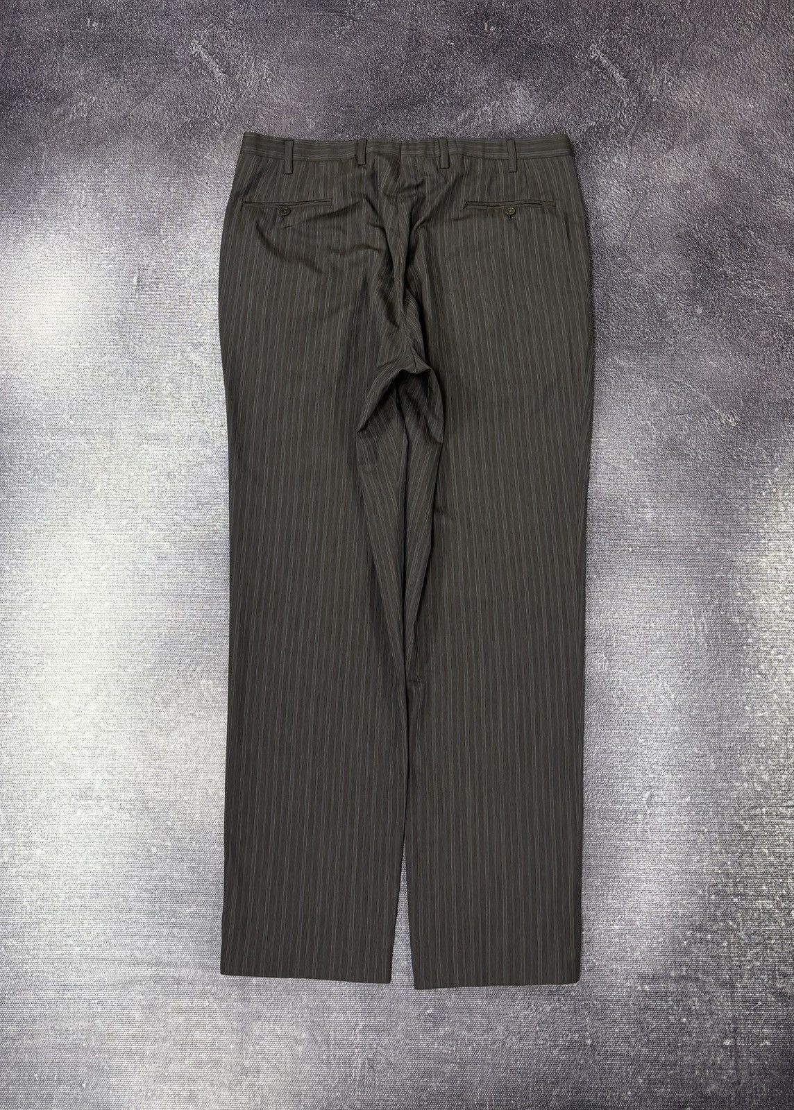 Kiton Kiton Napoli Men’s Pinstripe Light Brown 14 Micron Wool Suit Size 46R - 6 Thumbnail