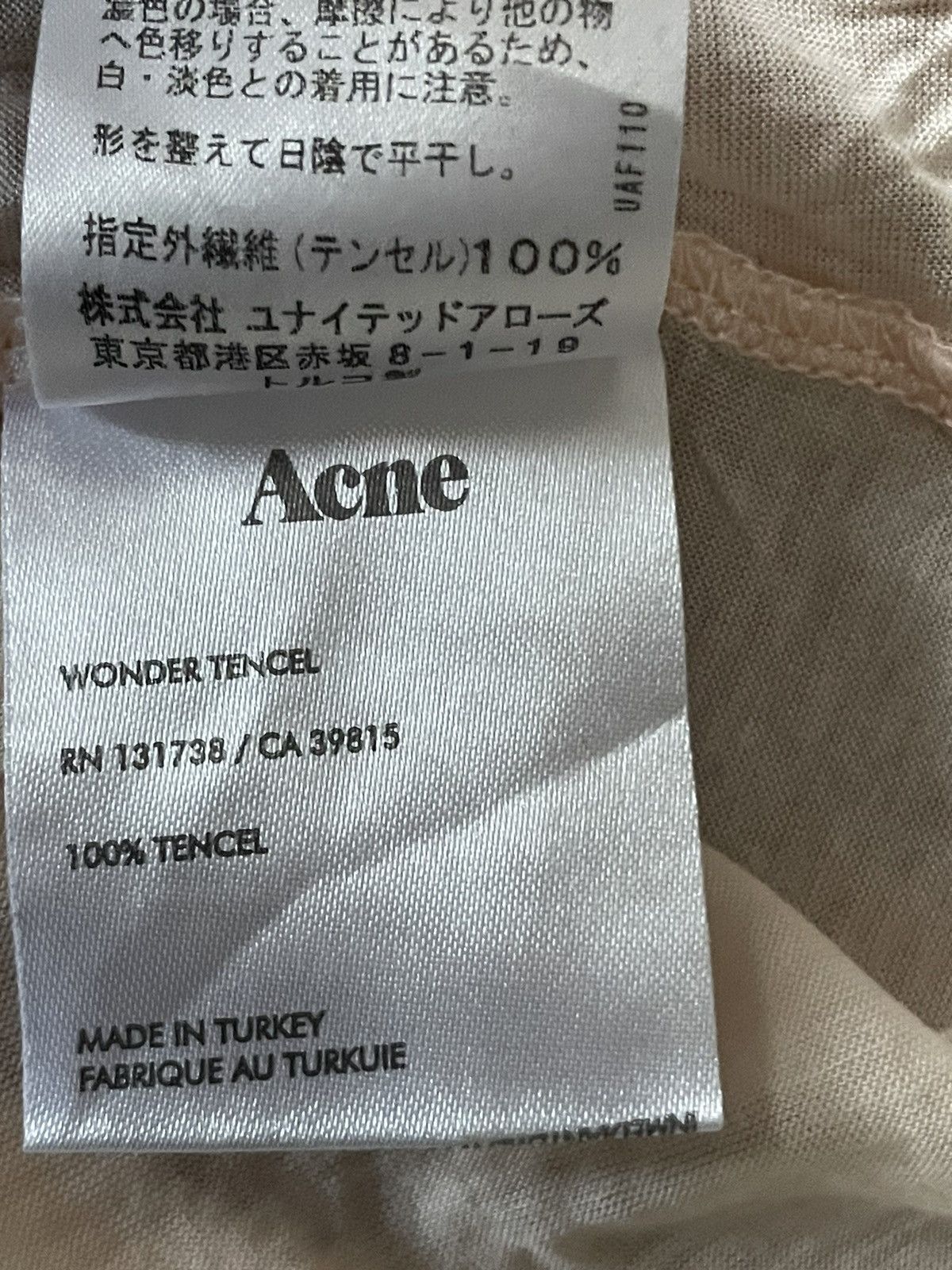 Acne Studios Acne Wonder Tencel Tshirt Size US S / EU 44-46 / 1 - 3 Thumbnail