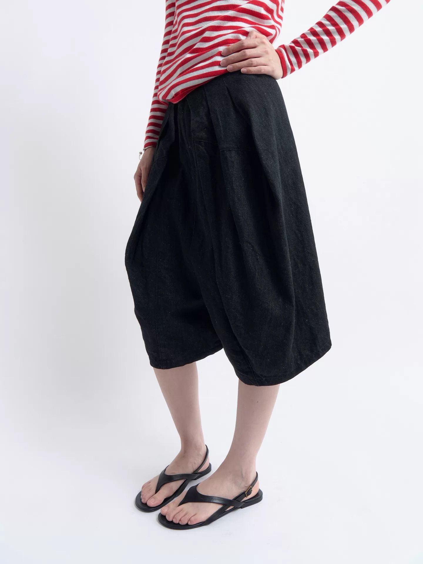 Junya Watanabe JUNYA WATANABE Voluminous Cotton-Linen Denim Lantern Pants Size 26" / US 2 / IT 38 - 3 Thumbnail