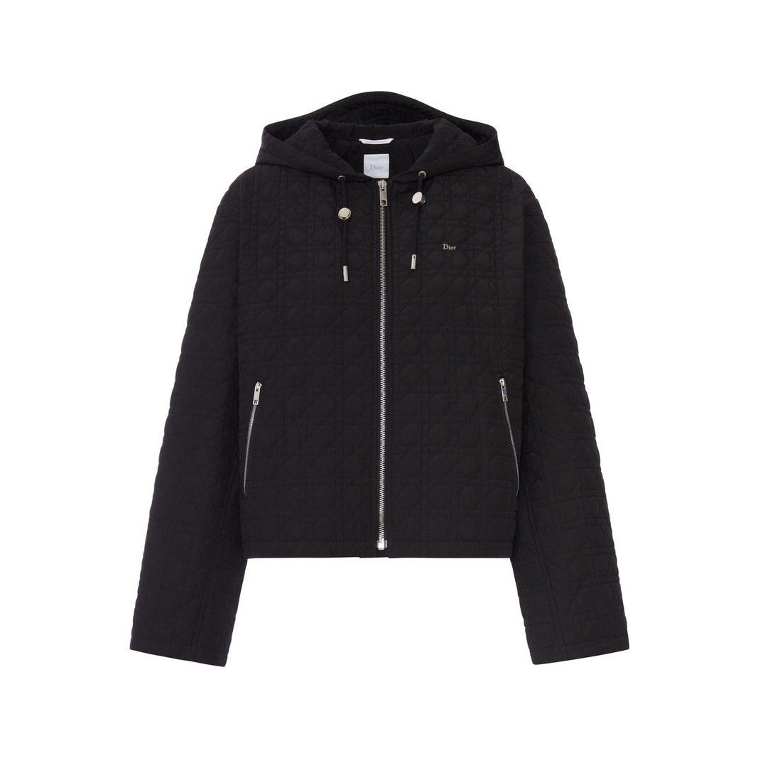 Dior DIOR Black Macrocannage Zip Jacket New & Authentic (Women's Size M / US 6-8 / IT 42-44 - 1 Preview