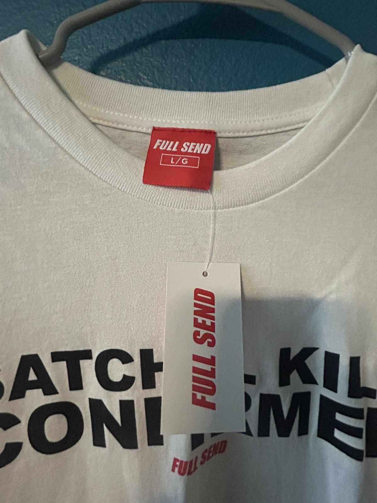 Full Send Satchel Kill confirmed White tee Size US L / EU 52-54 / 3 - 2 Thumbnail