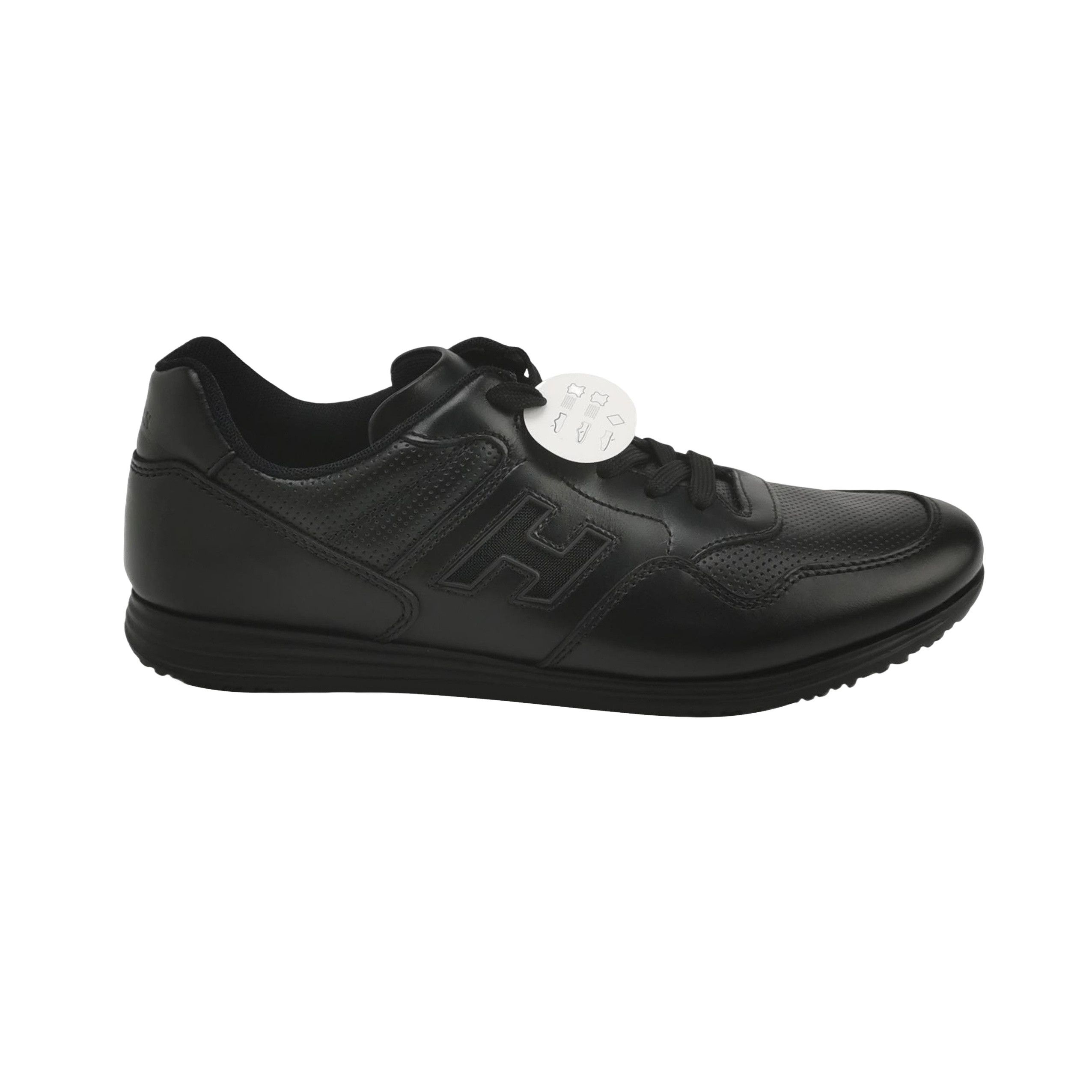 Hogan Hogan Black Leather Logo Sneakers Size 8.5 Size US 8 / EU 41 - 1 Thumbnail