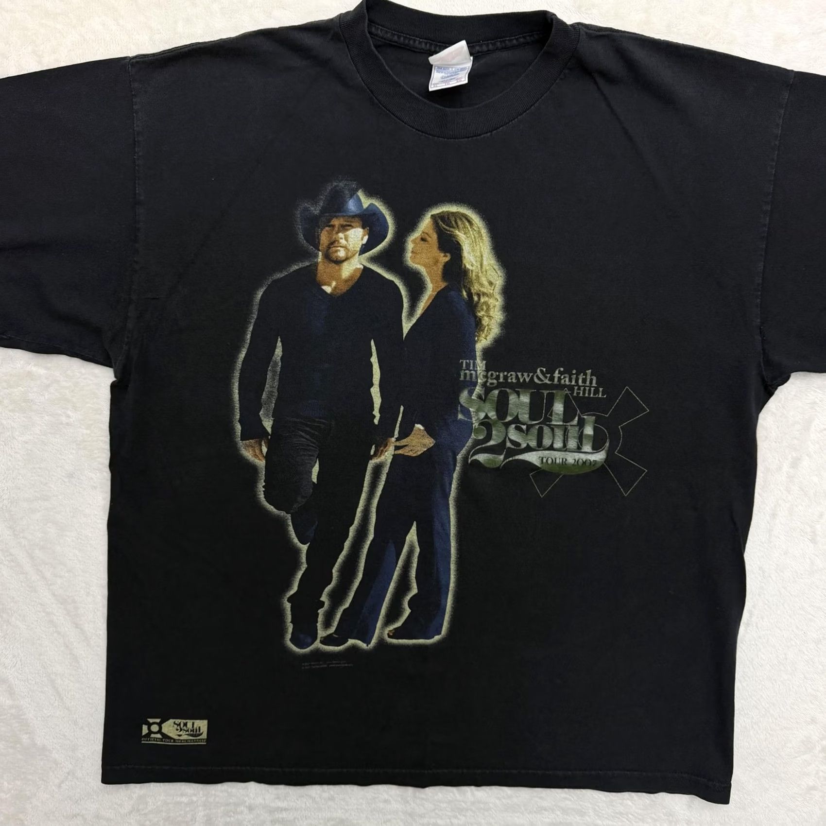 Vintage VINTAGE Tim McGraw Faith Hill Soul2Soul Tour 2007 Shirt Mens XL Black Country Music Tee Size US XL / EU 56 / 4 - 3 Thumbnail