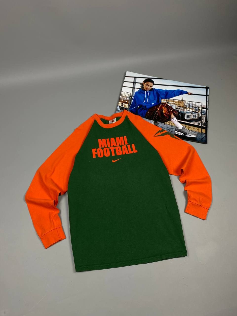 Nike Vintage Nike Team Miami Football Shirt Green Orange Y2K Size US M / EU 48-50 / 2 - 8 Thumbnail