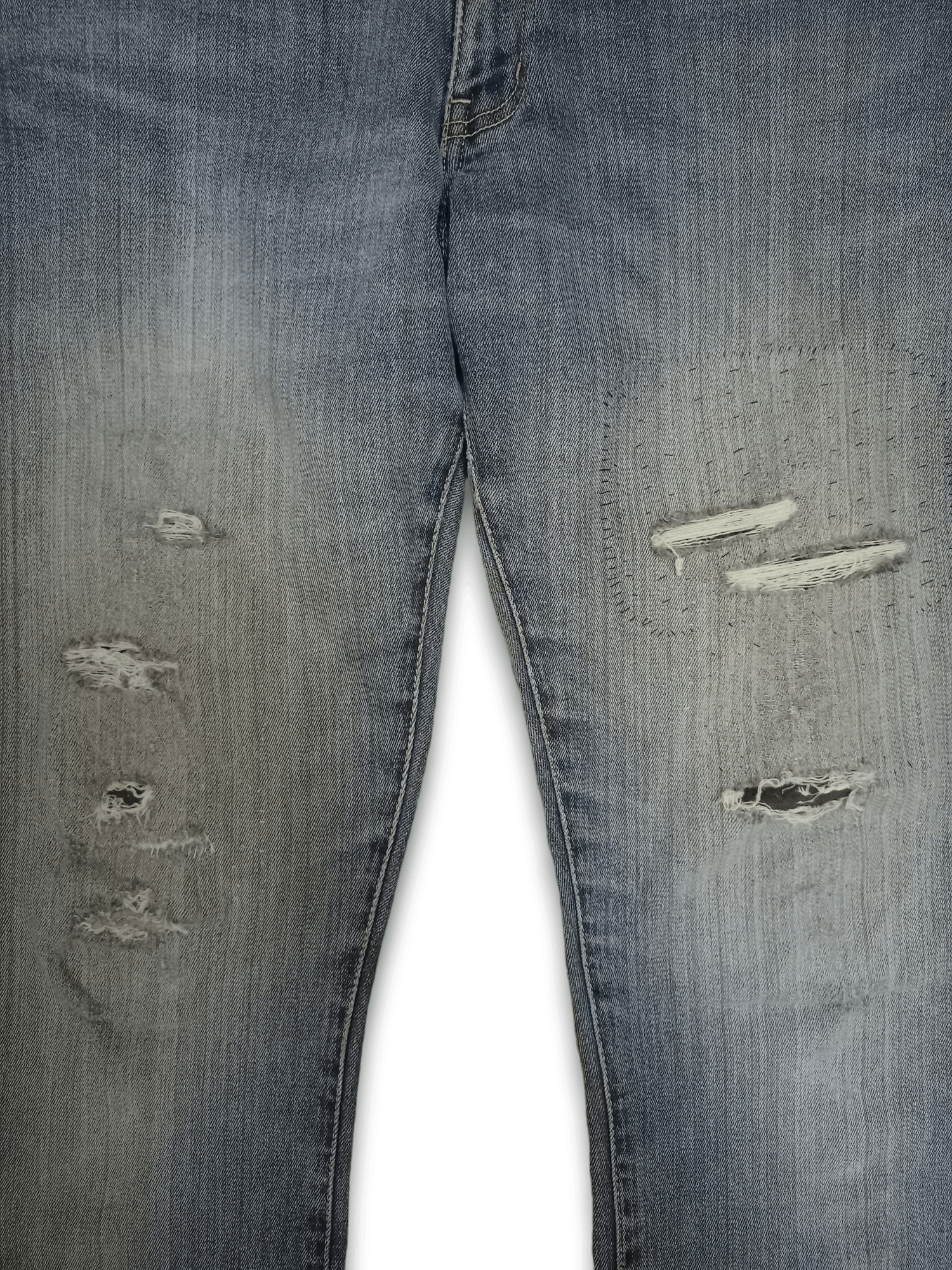 Japanese Brand Vintage Japanese Brand Blue Wash Distressed Loose Jeans Size US 33 - 6 Thumbnail