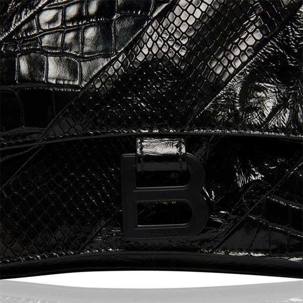 Balenciaga o1g2r1mq0924 Size: OS / Crush Medium Chain Bag in Black Size ONE SIZE - 4 Thumbnail