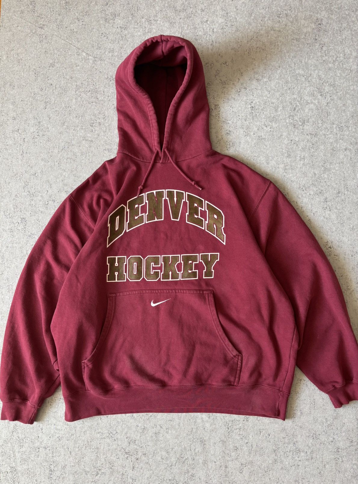 Nike × Vintage VINTAGE NIKE TEAM DENVER HOCKEY CENTER SWOOSH HOODIE Size US XL / EU 56 / 4 - 1 Thumbnail