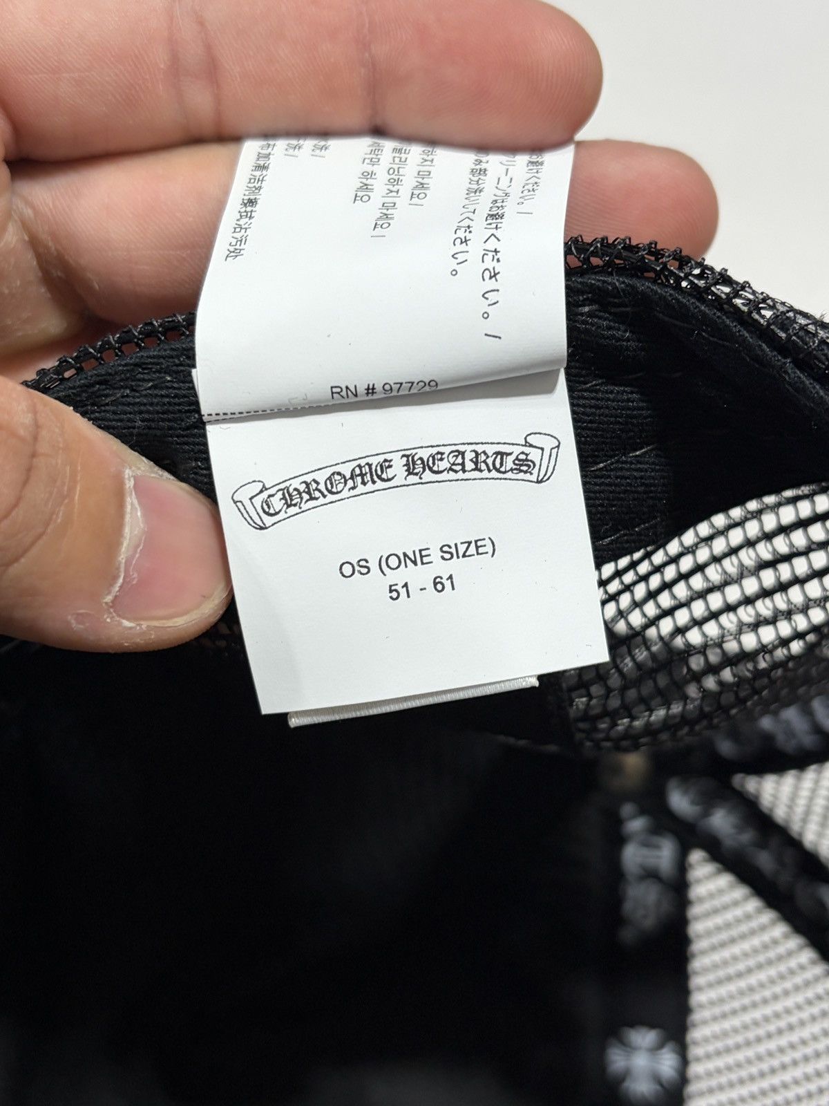 Chrome Hearts Chrome Hearts Triple Cross Cemetery Black/Black Trucker Cap Size ONE SIZE - 9 Thumbnail
