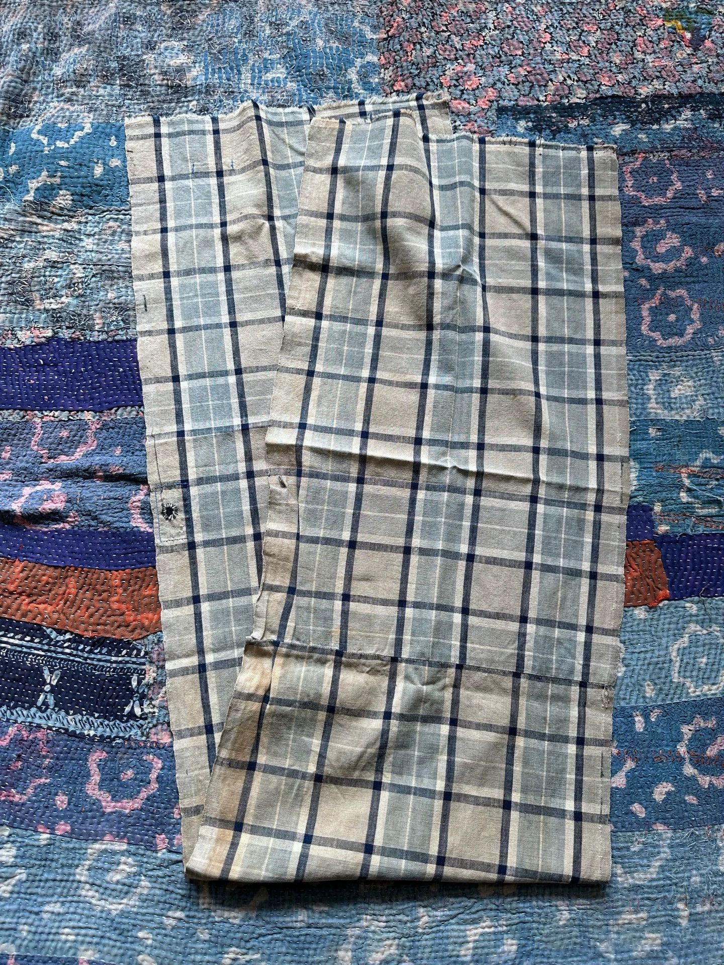 Mister Freedom Mister Freedom Distressed Plaid Vintage Cloth Scarf Size ONE SIZE - 4 Thumbnail
