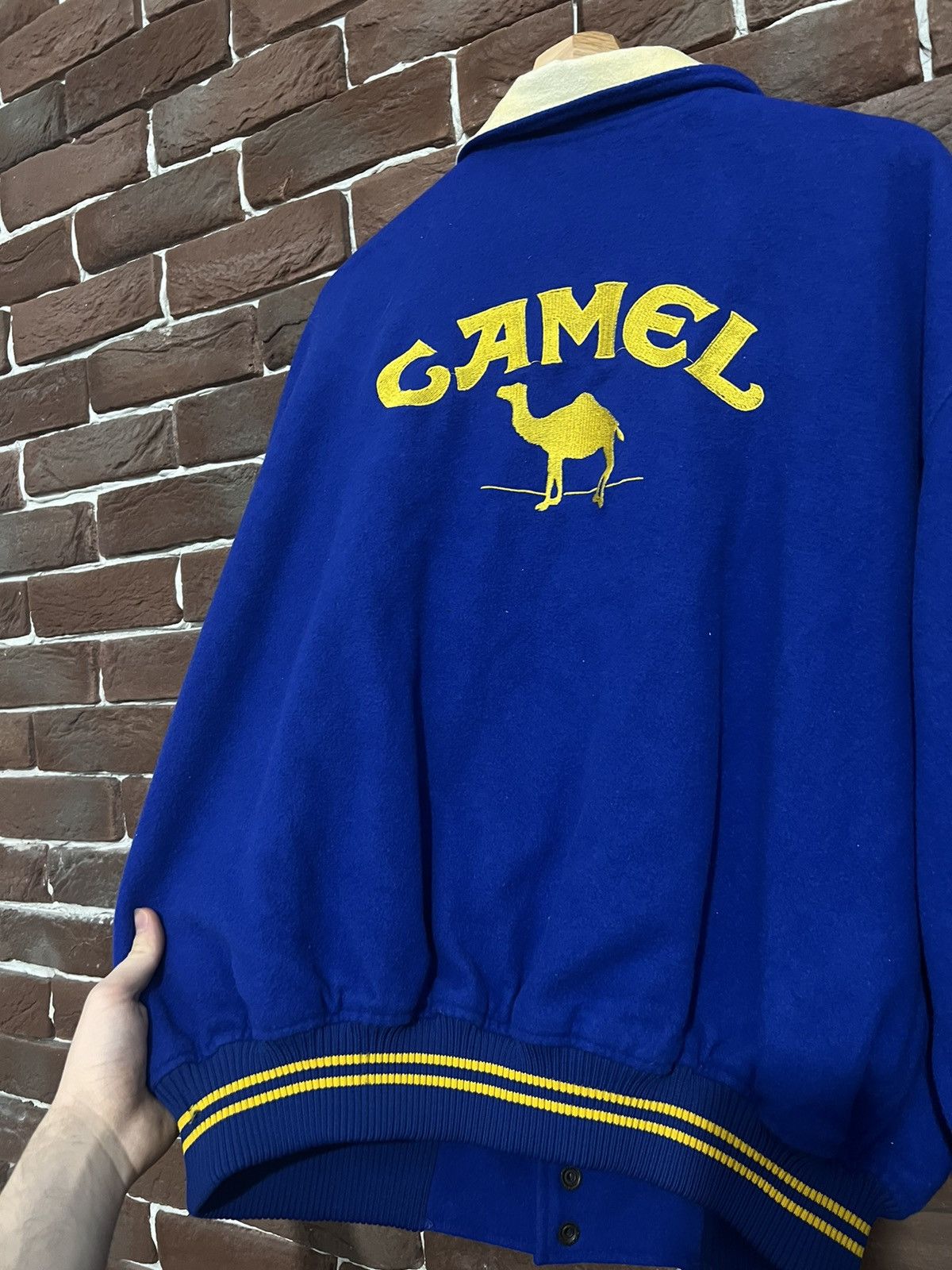 Camel Vintage 90s Camel Cigarettes Wool Baseball Jacket Grail Hype Size US L / EU 52-54 / 3 - 4 Thumbnail