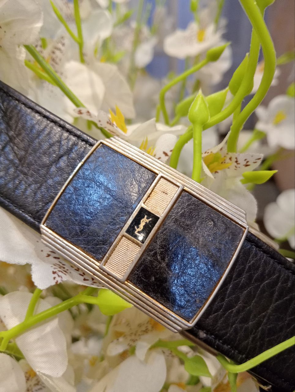 Yves Saint Laurent VINTAGE YVES SAINT LAURENT LEATHER BELT - BLACK Size ONE SIZE - 2 Thumbnail