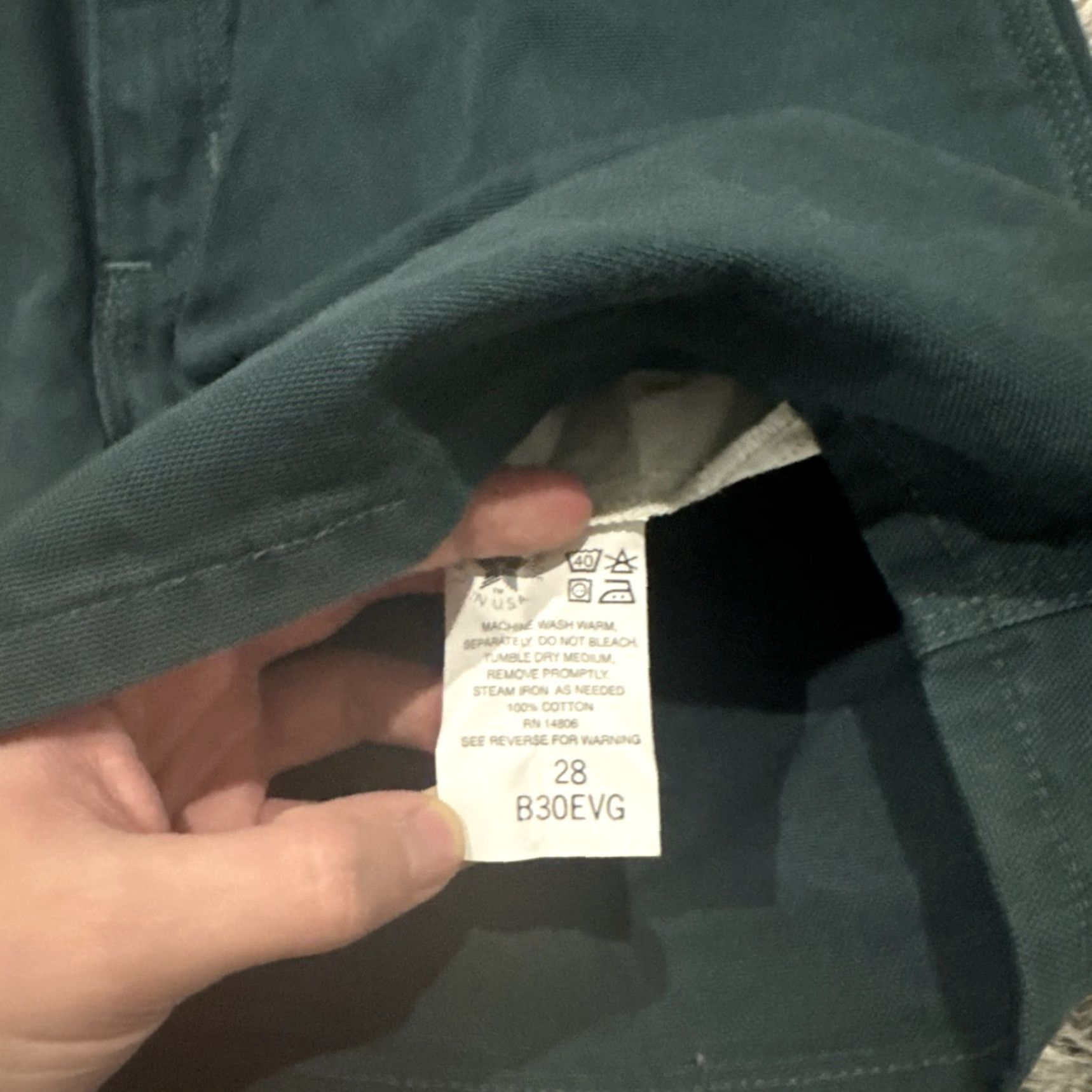 Carhartt VINTAGE Carhartt Jorts 90s Green Denim B30 EVG HTF RARE Men’s 28 Cargo BNWT Size US 28 / EU 44 - 7 Thumbnail