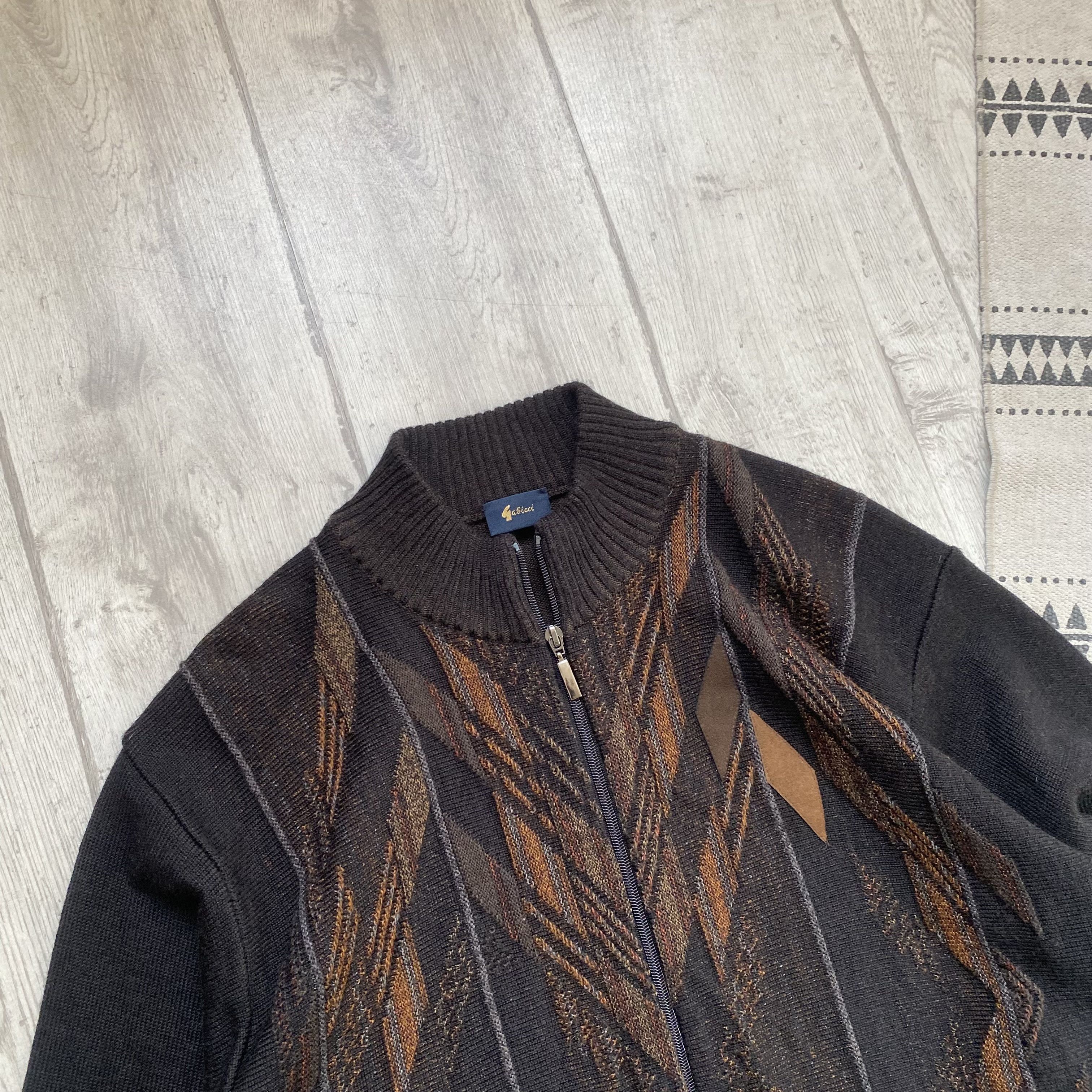 Carlo Colucci Vintage 90s Oldmoney Wool cable knit sweatet full zip coogi Size US L / EU 52-54 / 3 - 2 Thumbnail
