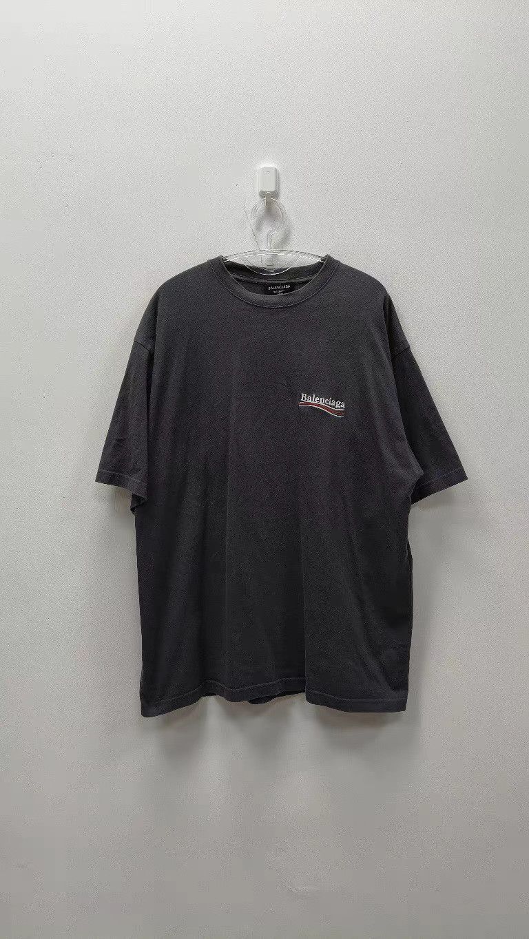 Balenciaga Balenciaga Black Cola Embroidered Short Sleeve T-shirt K2 Size US L / EU 52-54 / 3 - 1 Thumbnail