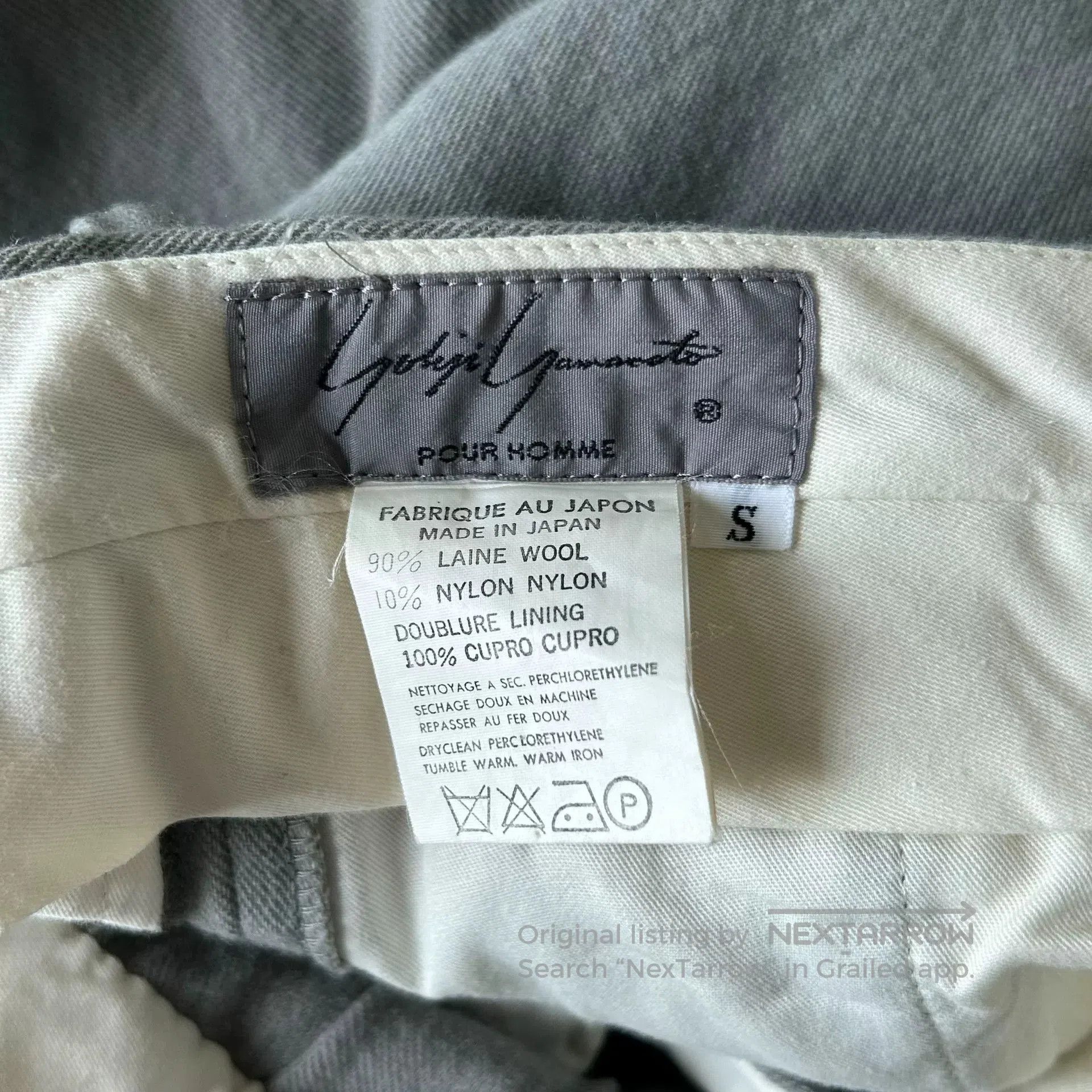 Yohji Yamamoto Yohji Yamamoto Gray Side Stripe Wool Pants. Size US 37 - 7 Thumbnail