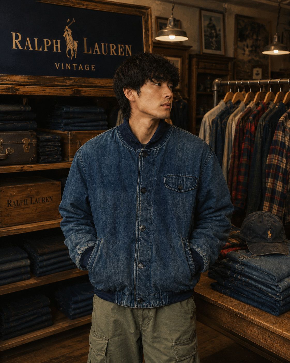 Ralph Lauren Vintage Ralph Lauren RL Denim Jean Jacket Polo Ralph Lauren Size US M / EU 48-50 / 2 - 1 Thumbnail