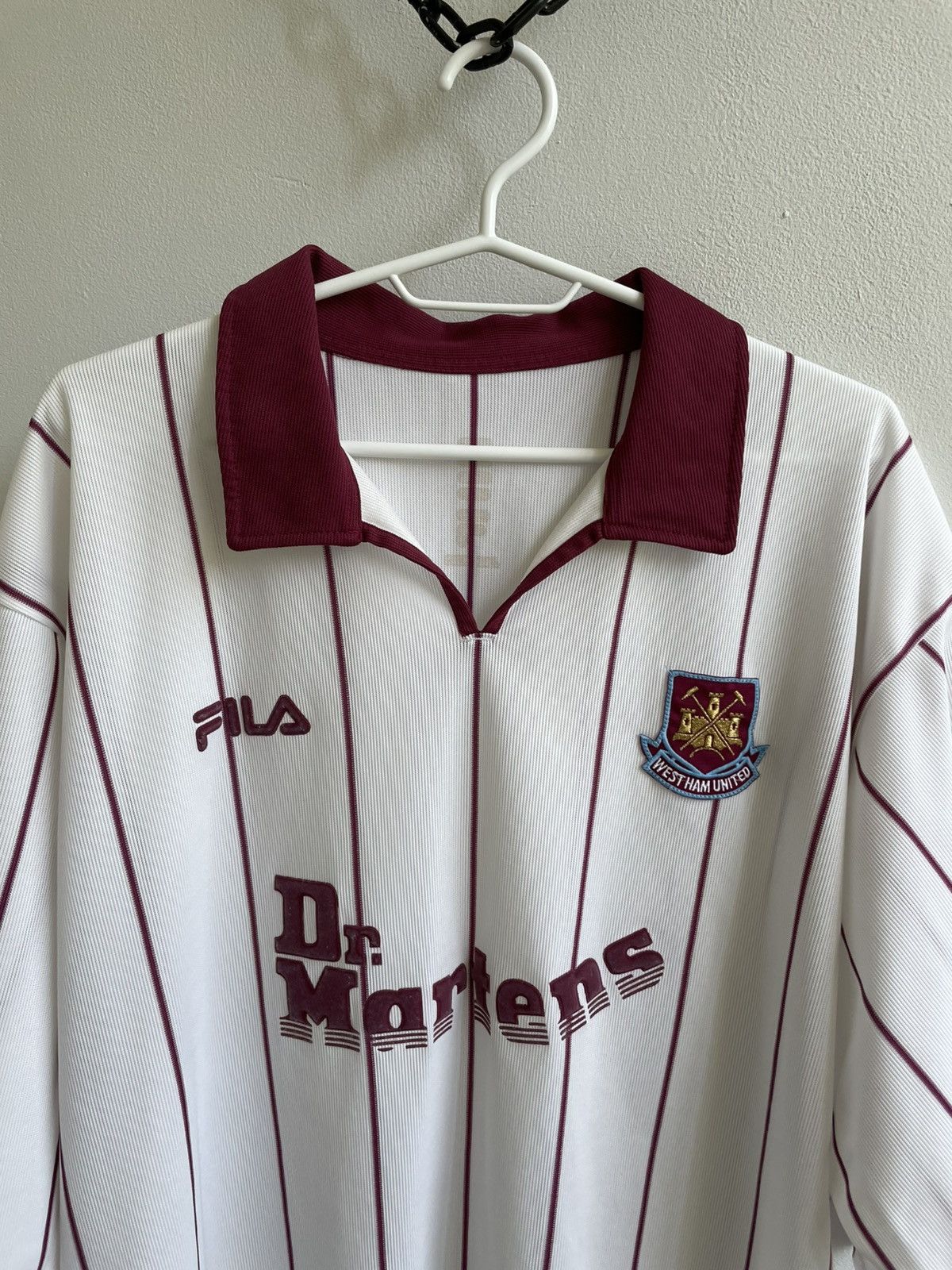 Fila West Ham United 2002 2003 Away Football Shirt Soccer Jersey Size US XXL / EU 58 / 5 - 6 Thumbnail