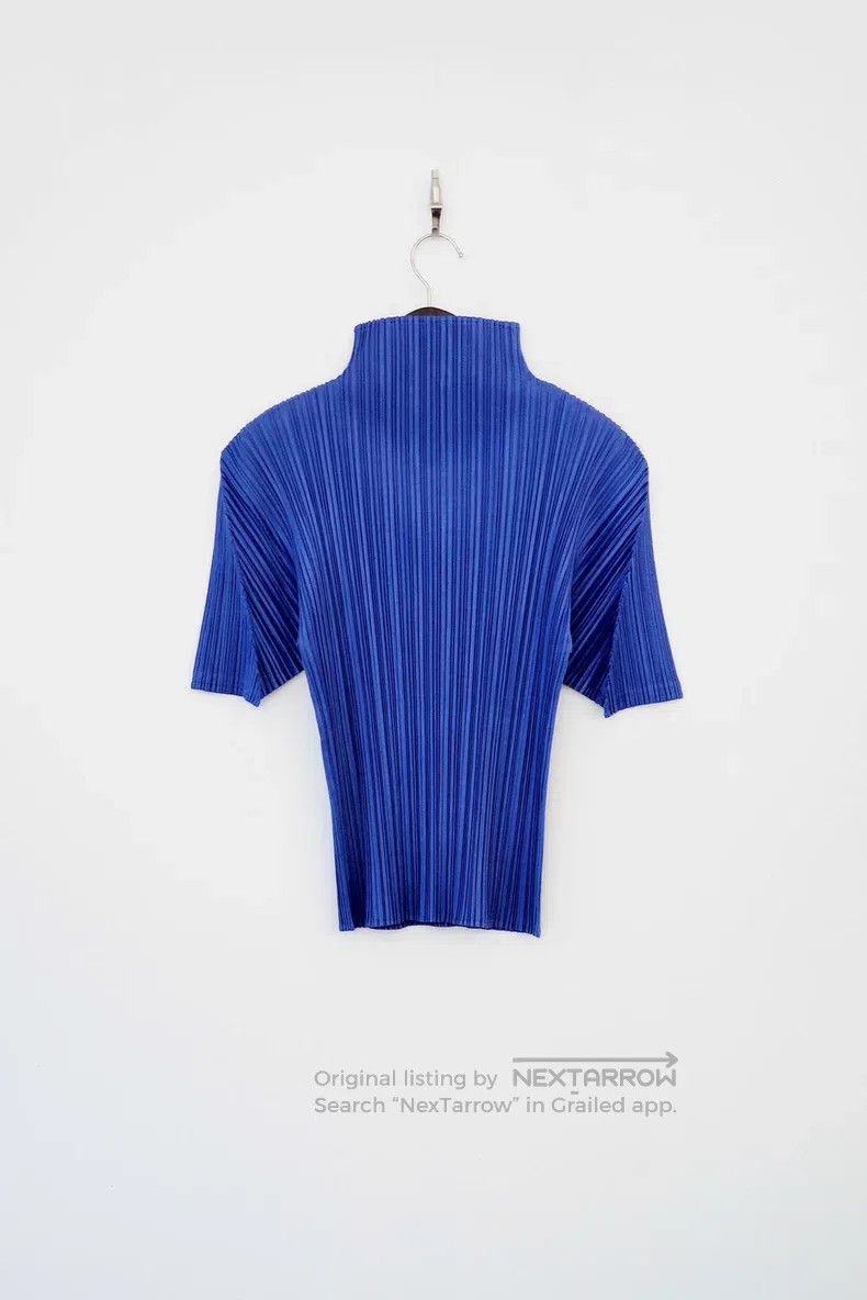 Issey Miyake Issey Miyake Right Angle Shoulder Pleated Vintage Top Size L / US 10 / IT 46 - 4 Thumbnail