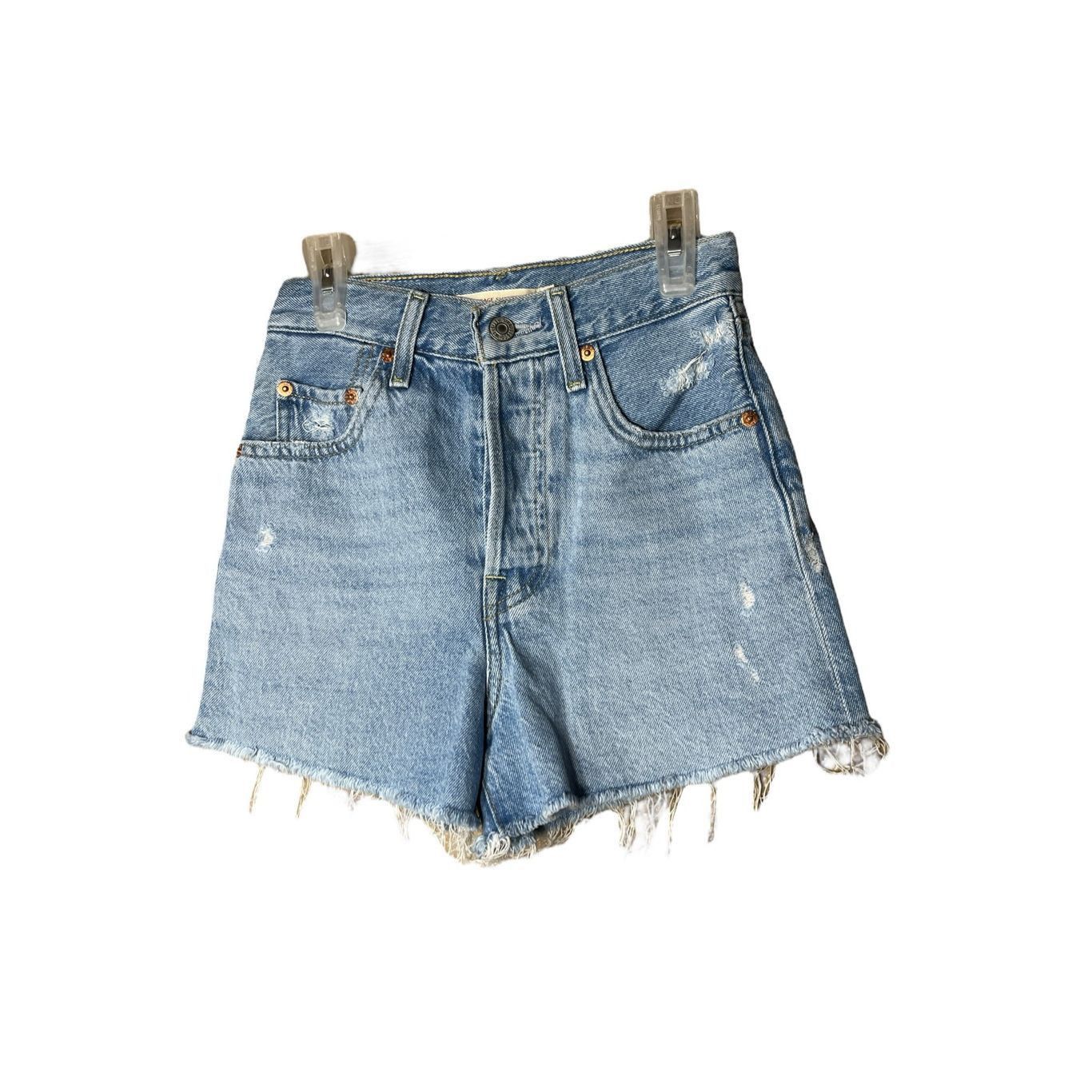 Levi's Levi’s Premium Ribcage High Waisted Shorts Size 24 Size 24" / US 00 / IT 34 - 1 Thumbnail