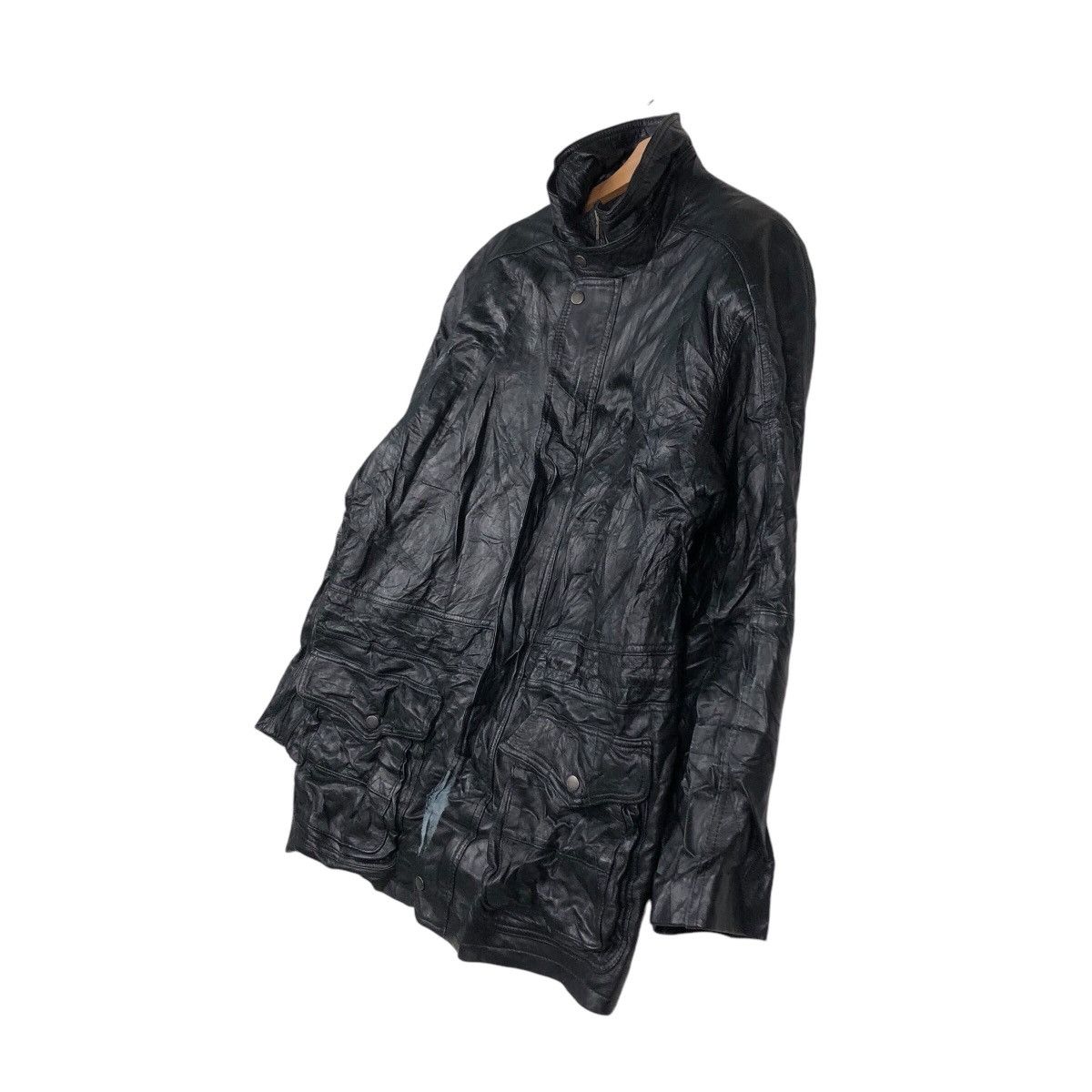 Japanese Brand 📌Vintage Biker Genuine Leather Jacket Vernon Issey Miyake Size US L / EU 52-54 / 3 - 3 Thumbnail