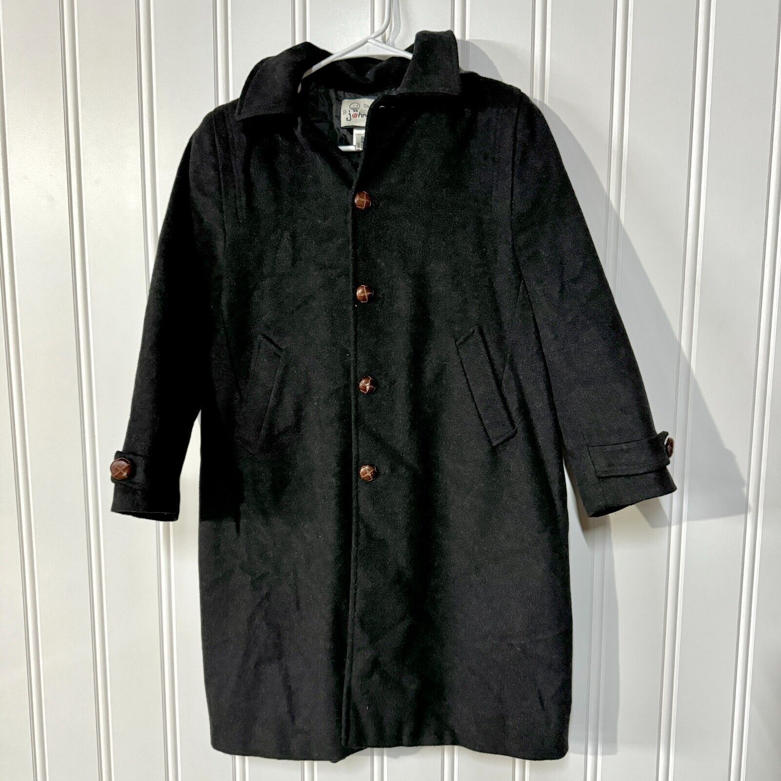 Other John Free Pea Coat Wood Button Down Hood Wool Blend Sz 38/M Size M / US 6-8 / IT 42-44 - 1 Thumbnail