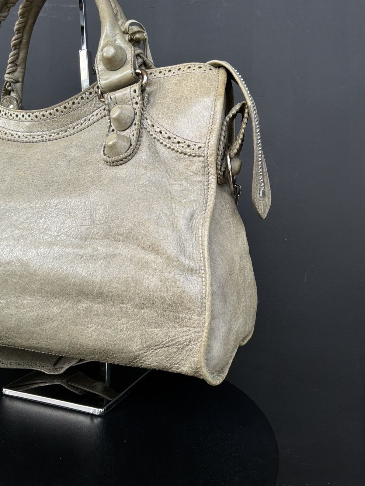 Balenciaga Balenciaga - Classic City - Giant Studs - Beige Lambskin Size ONE SIZE - 11 Thumbnail