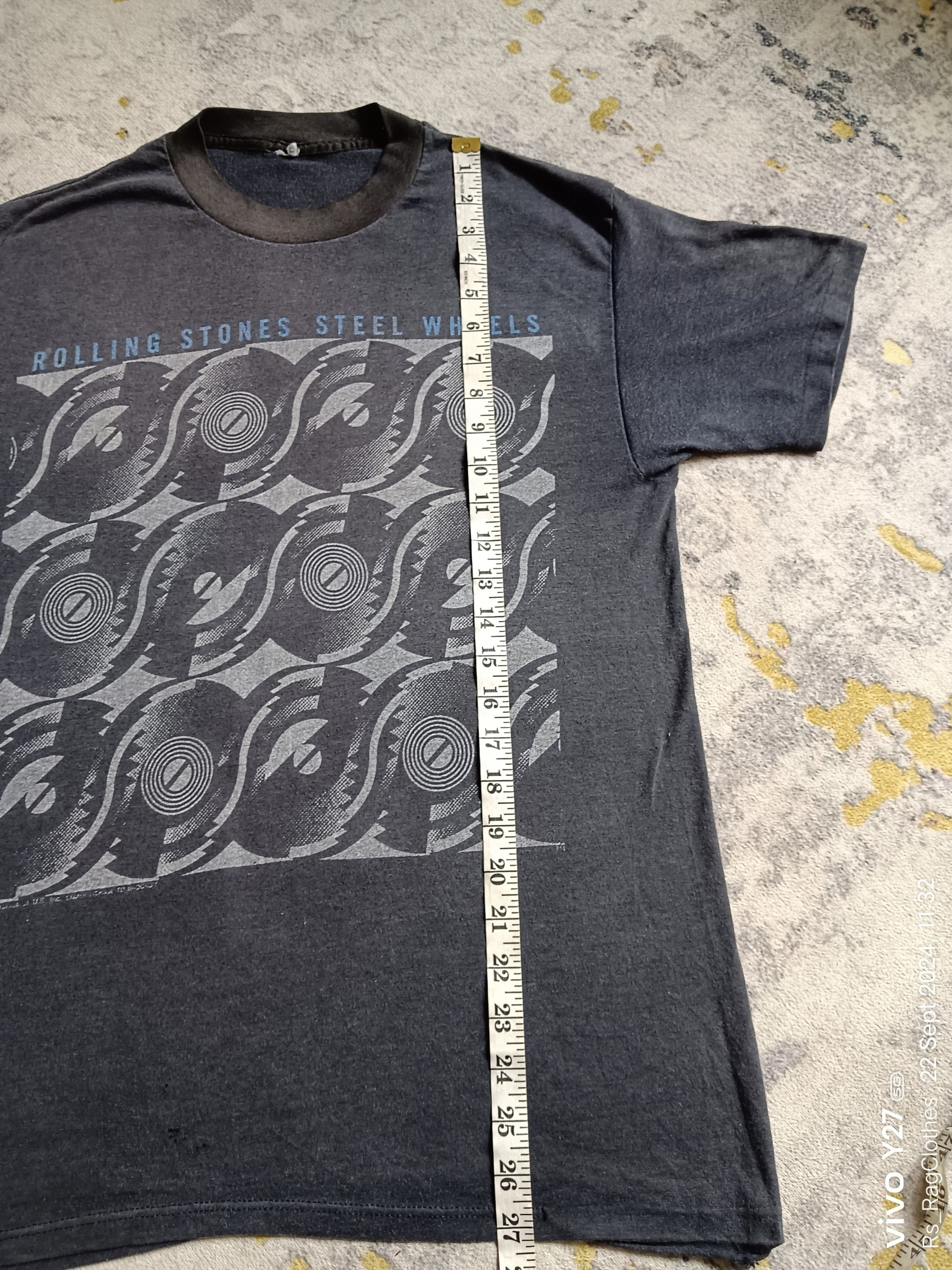 Band Tees × The Rolling Stones × Vintage VINTAGE ROLLING STONES STEEL WHEELS TOUR Size US M / EU 48-50 / 2 - 8 Thumbnail