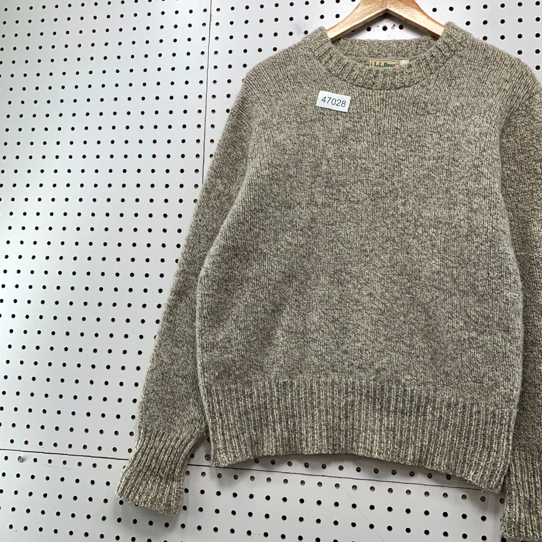 Vintage VINTAGE L.L. Bean Sweater Mens M Beige Wool Knit Crewneck Pullover Christmas Casual Winter 90s Mens Size US M / EU 48-50 / 2 - 5 Thumbnail