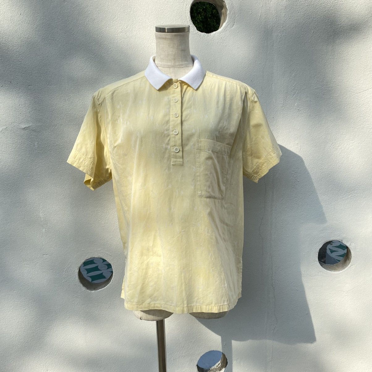Dior Christian Dior Yellow Polo Shirt with White Collar & Accents Size M / US 6-8 / IT 42-44 - 13 Thumbnail
