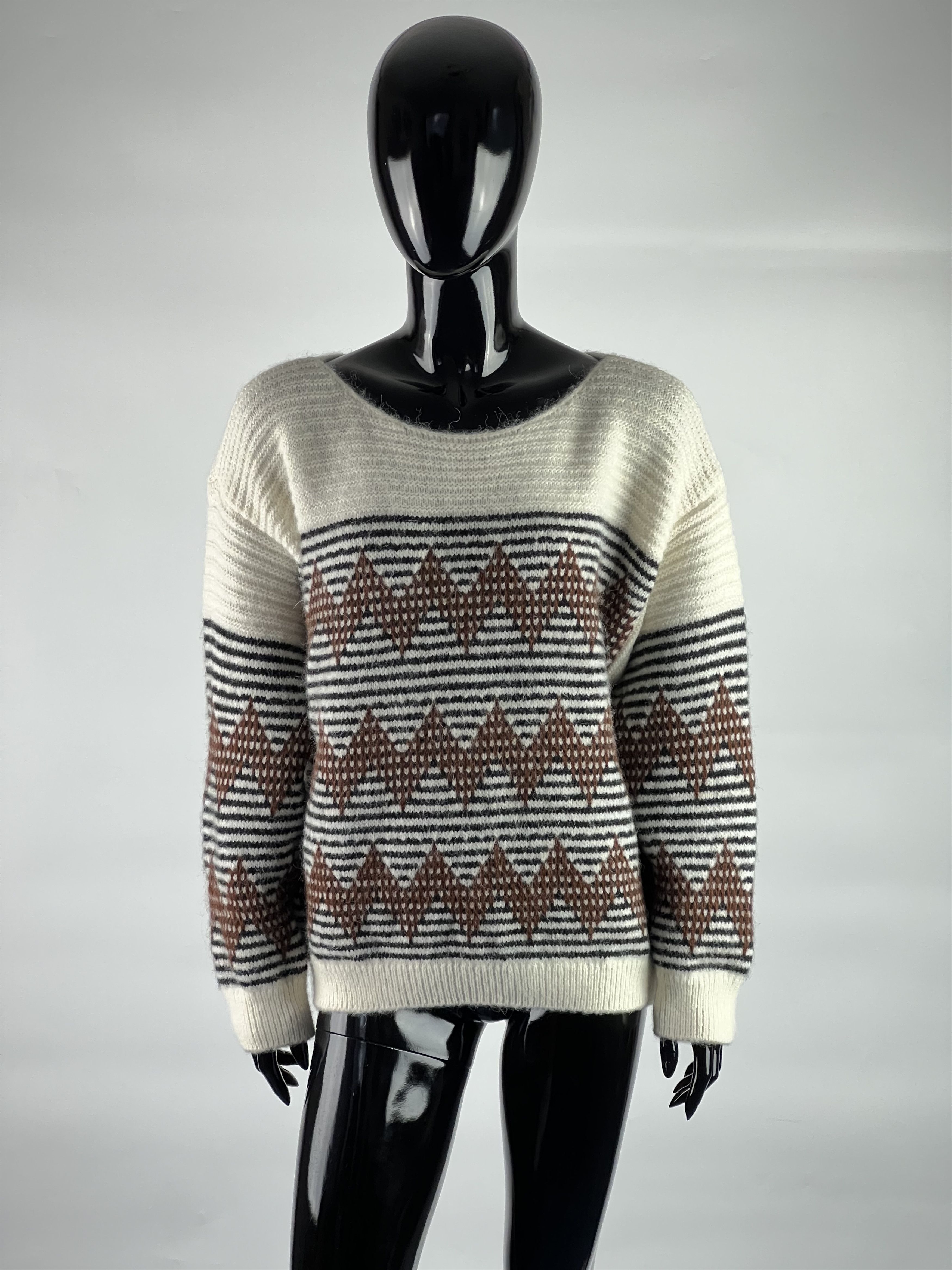 CLOSED Closed Alpaca Wool Mohair Ribbed Striped Sweater Size XS/S Size XS / US 0-2 / IT 36-38 - 1 Thumbnail