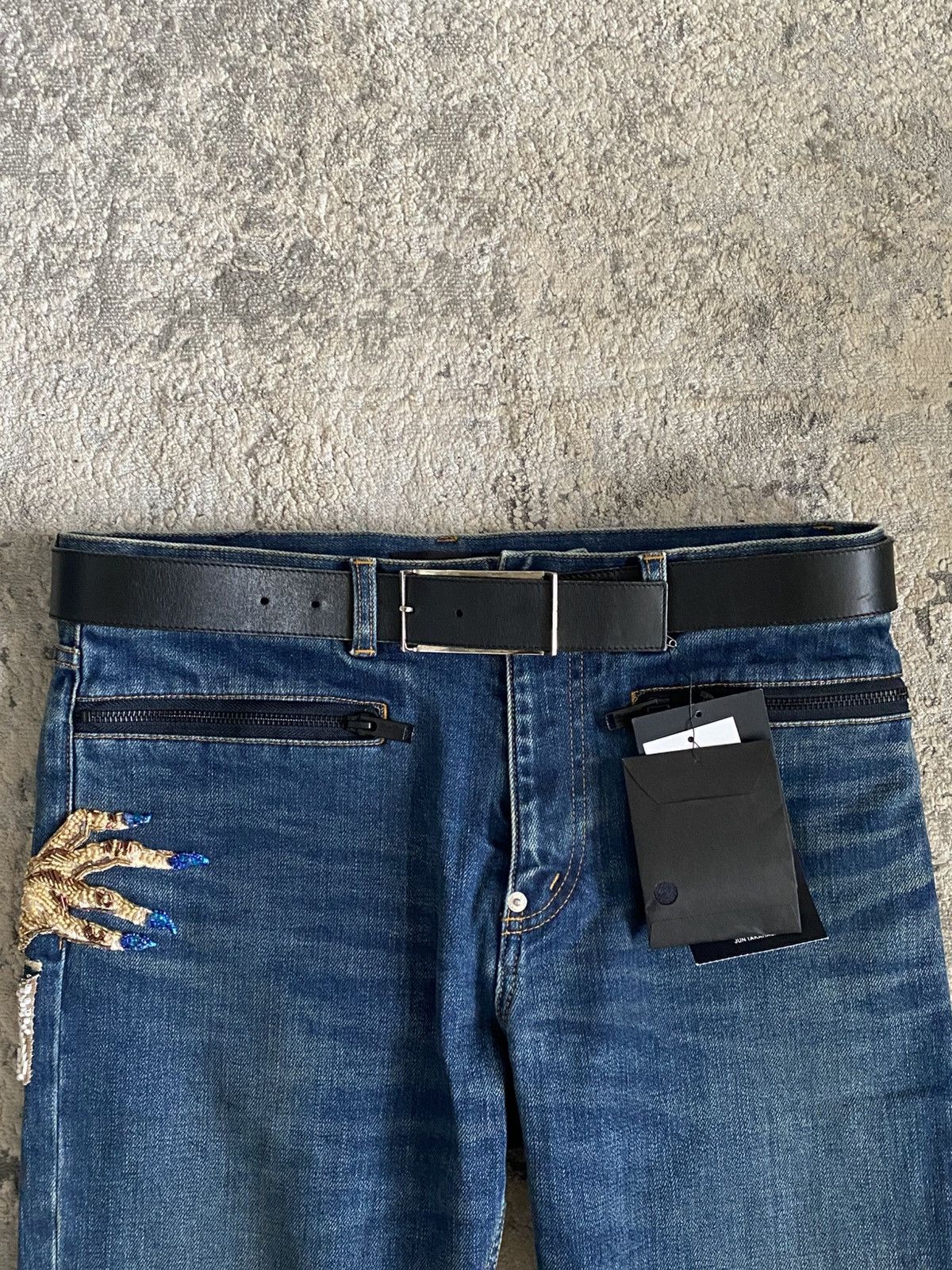 Dior AW06 "These Gray Days" Silver Plate Buckle Leather Belt Size 32 - 2 Thumbnail