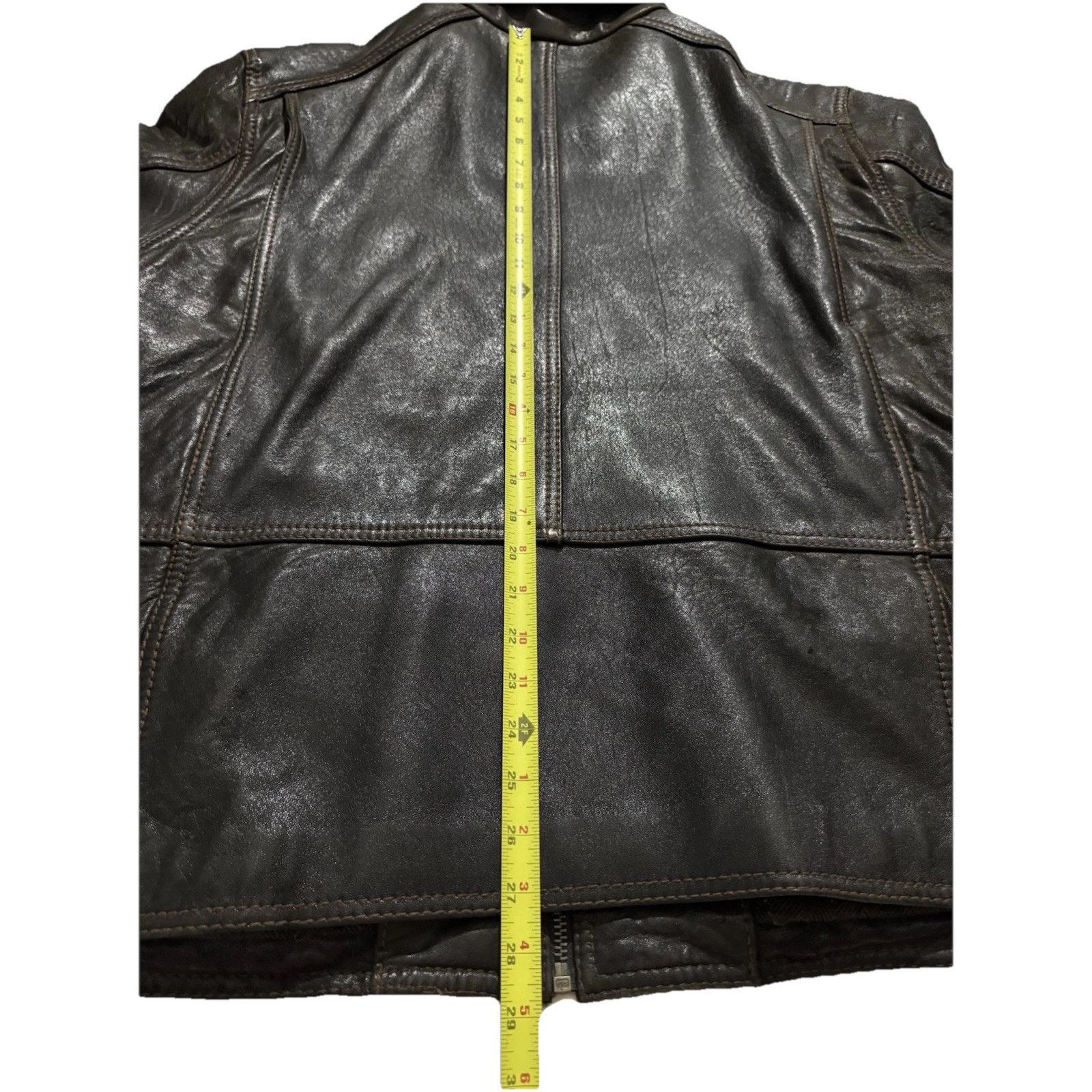 Andrew Marc Vintage Andrew Marc New York Brown Leather Biker Jacket Mens Size US XL / EU 56 / 4 - 11 Thumbnail