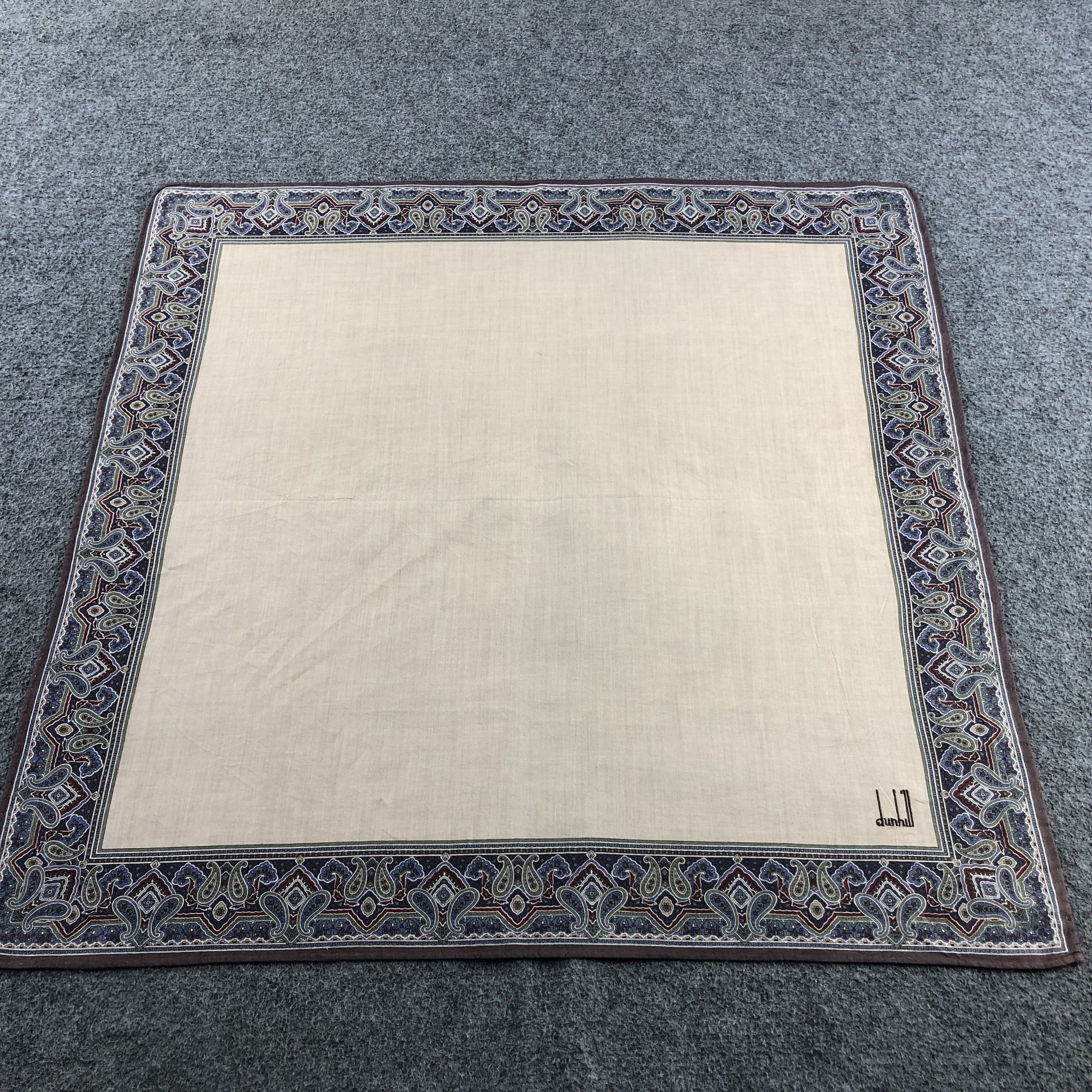 Alfred Dunhill × Vintage Dunhill Handkerchief Neckerchief Bandana H2678 Size ONE SIZE - 2 Thumbnail