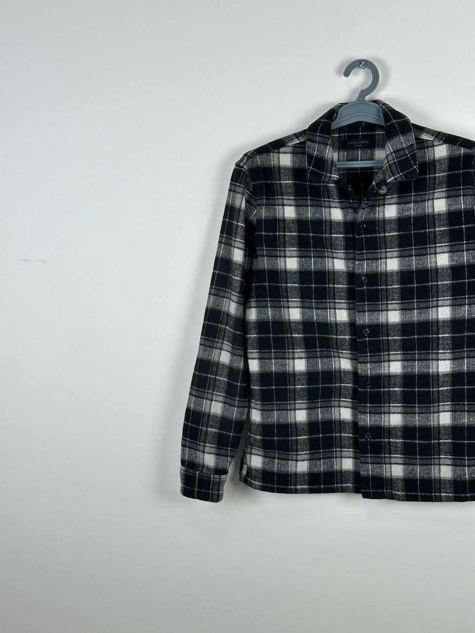 Allsaints AllSaints Black and White Flannel Over Shirt Size US M / EU 48-50 / 2 - 2 Thumbnail