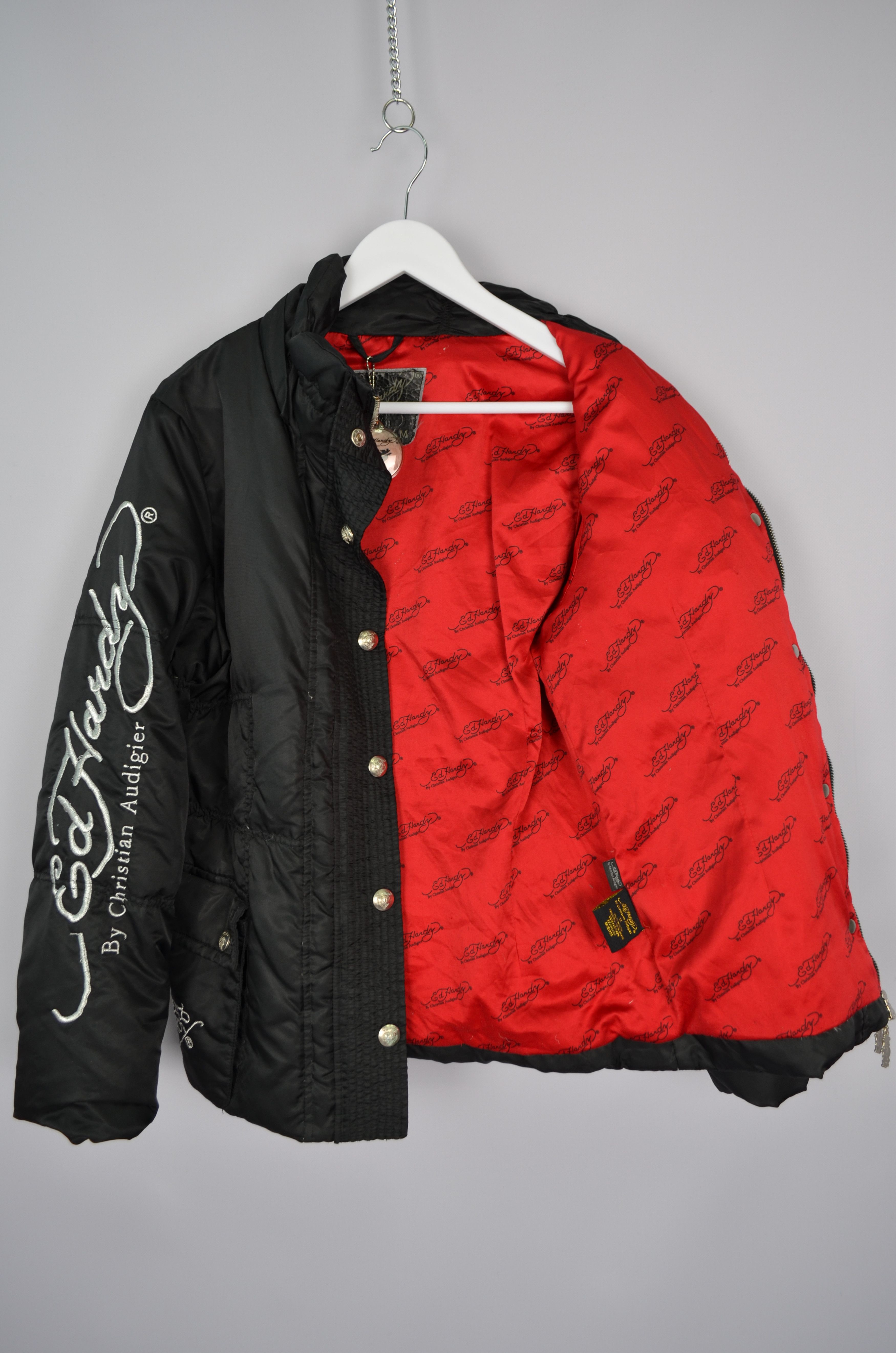 Ed Hardy Vintage Ed Hardy Embroided Logo Tiger Down Puffer Jacket M Size M / US 6-8 / IT 42-44 - 12 Thumbnail