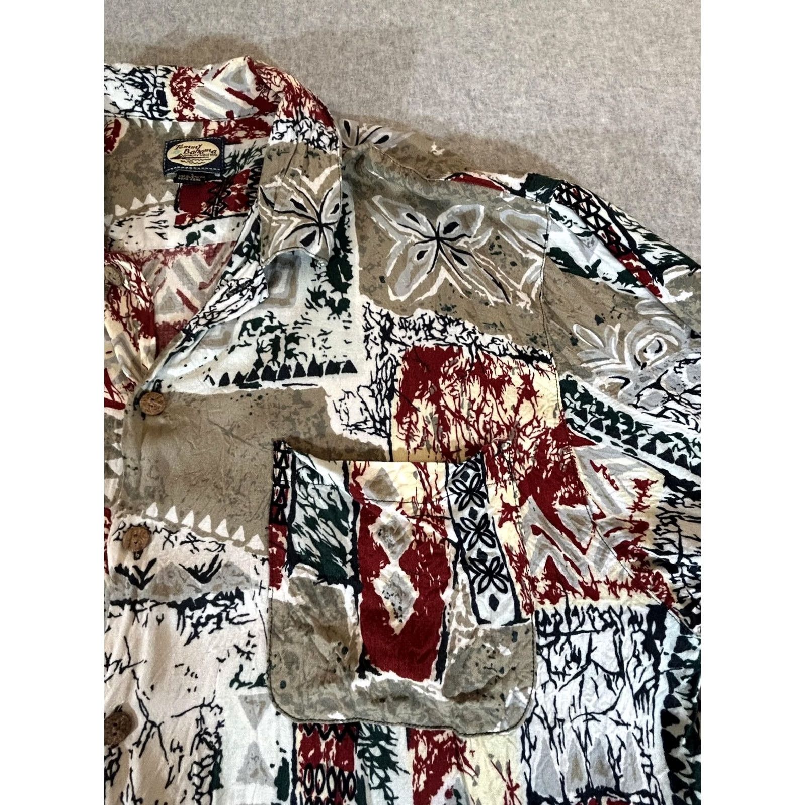 Tommy Bahama Tommy Bahama Shirt Mens Large Rayon Hawaiian Camp Button AOP Print Aloha Vintage Size US L / EU 52-54 / 3 - 2 Thumbnail