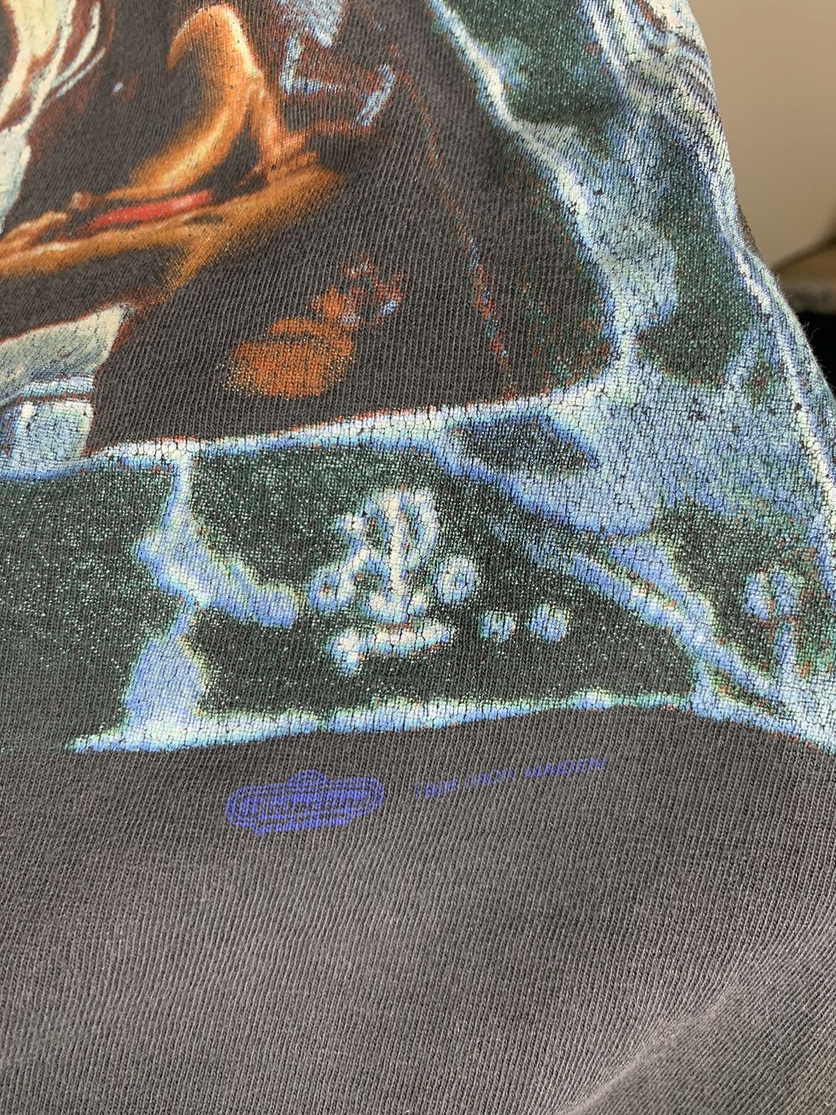 Band Tees *RARE* Vintage 90s Iron Maiden Aces High Single Stitch Shirt Size US XL / EU 56 / 4 - 7 Thumbnail