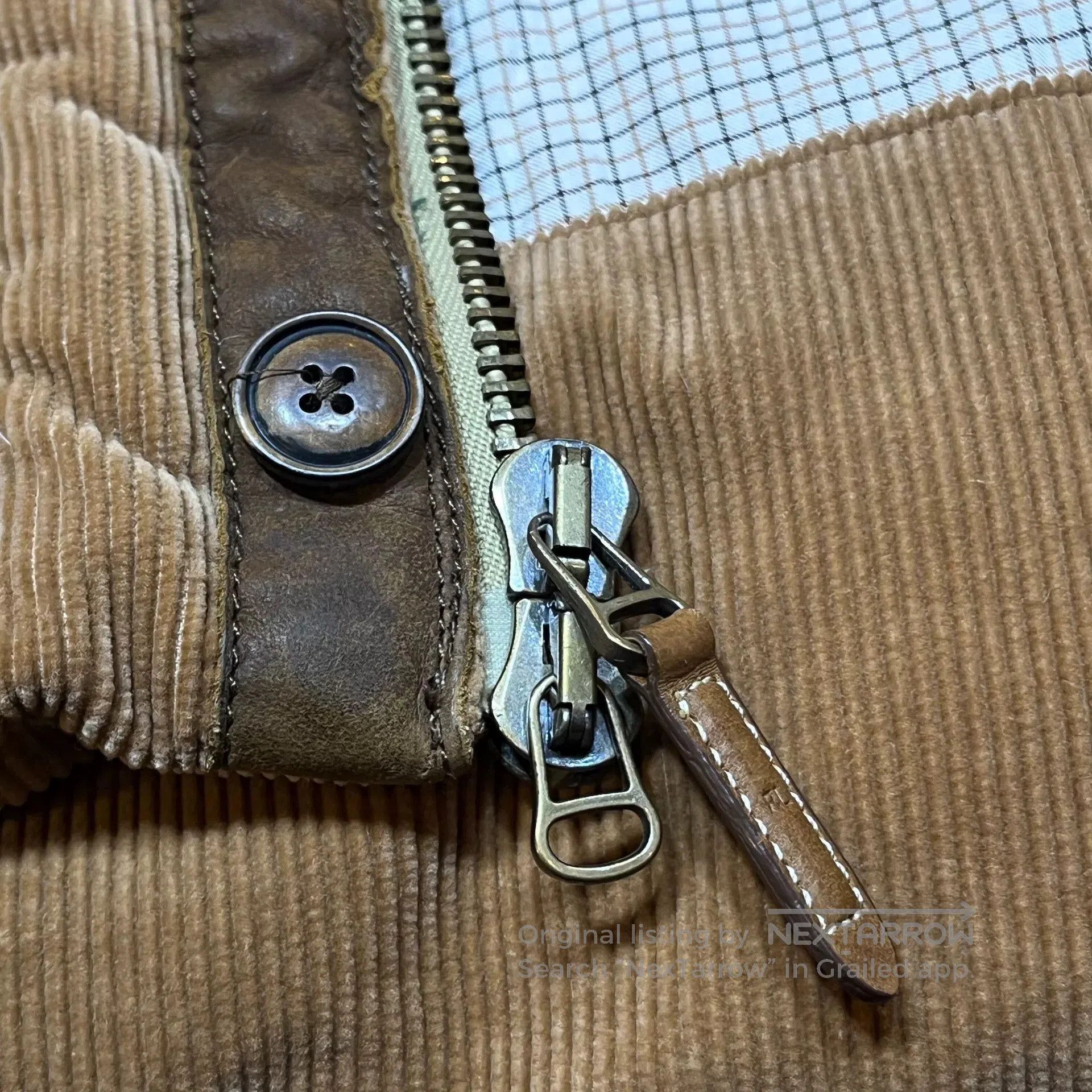 RRL Ralph Lauren Classic Corduroy and Leather Hunting Vest. Size US M / EU 48-50 / 2 - 8 Thumbnail