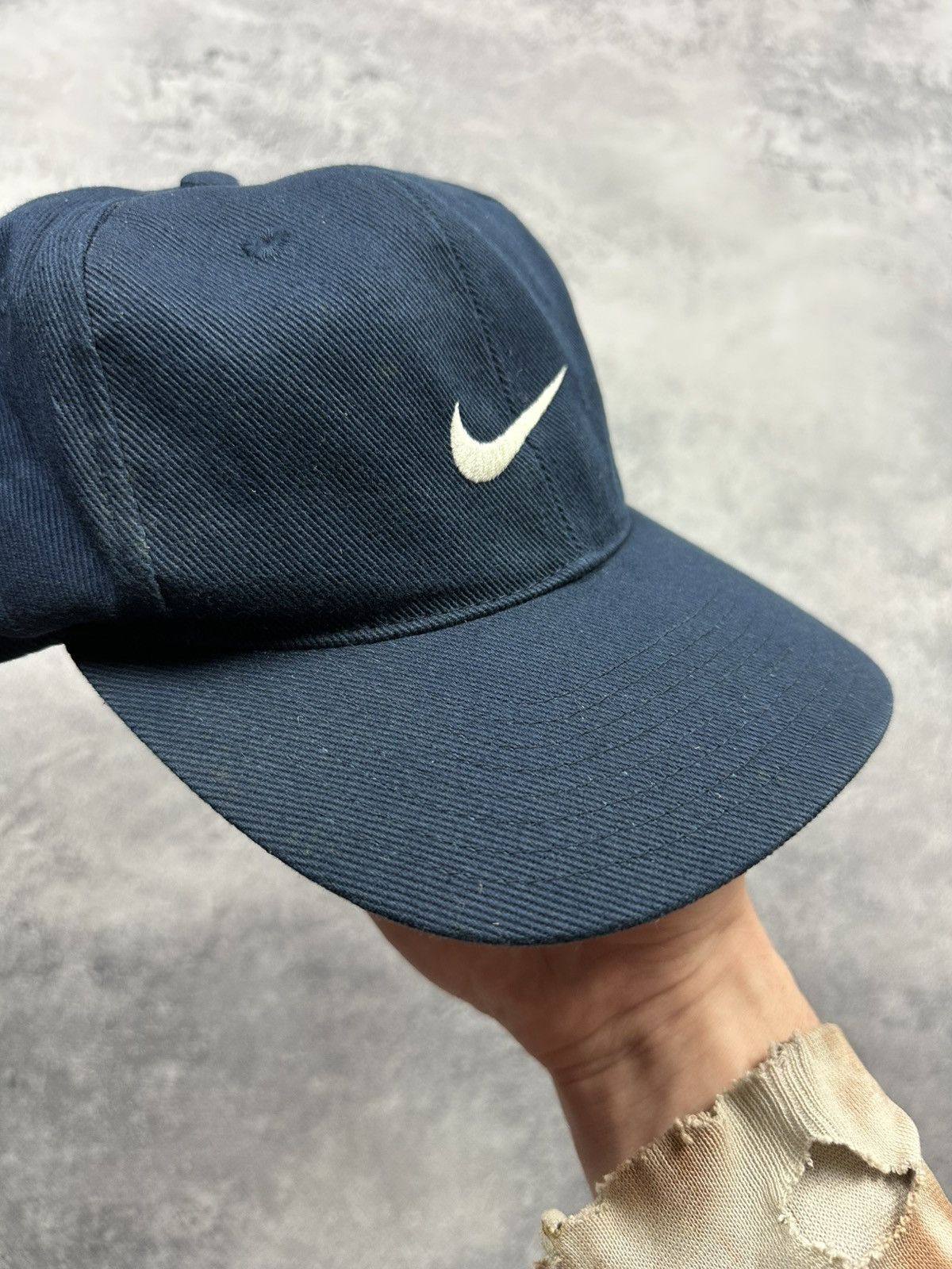 Nike Vintage 90s Nike Y2K Dad Hat Drill Swoosh Streetwear Cap Size ONE SIZE - 4 Thumbnail